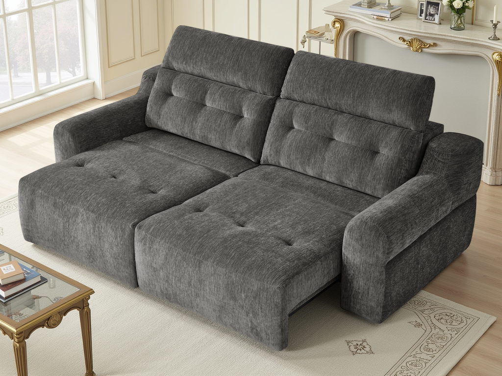 Bolt Electric Sofa Charcoal - AMC Furniture
