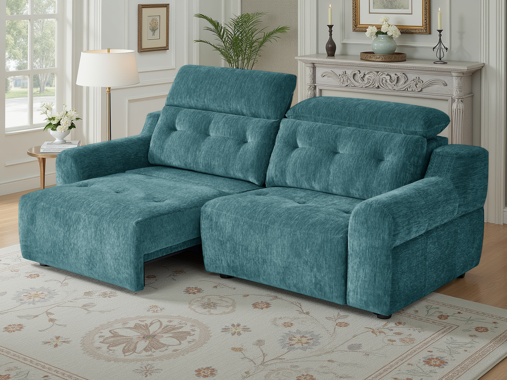 Bolt Electric Sofa Teal - AMC Furniture