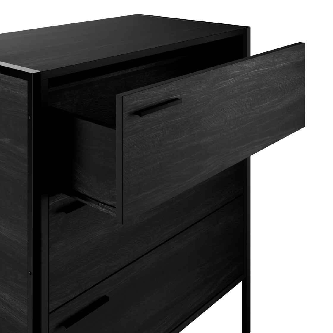 HOXTON BLACK 3 DRAWER CHEST (14969140445562)