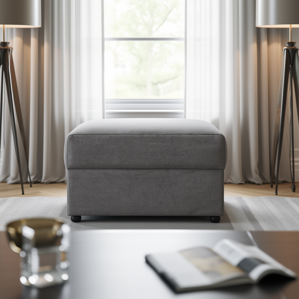 Hugo Sofa Grey Footstool