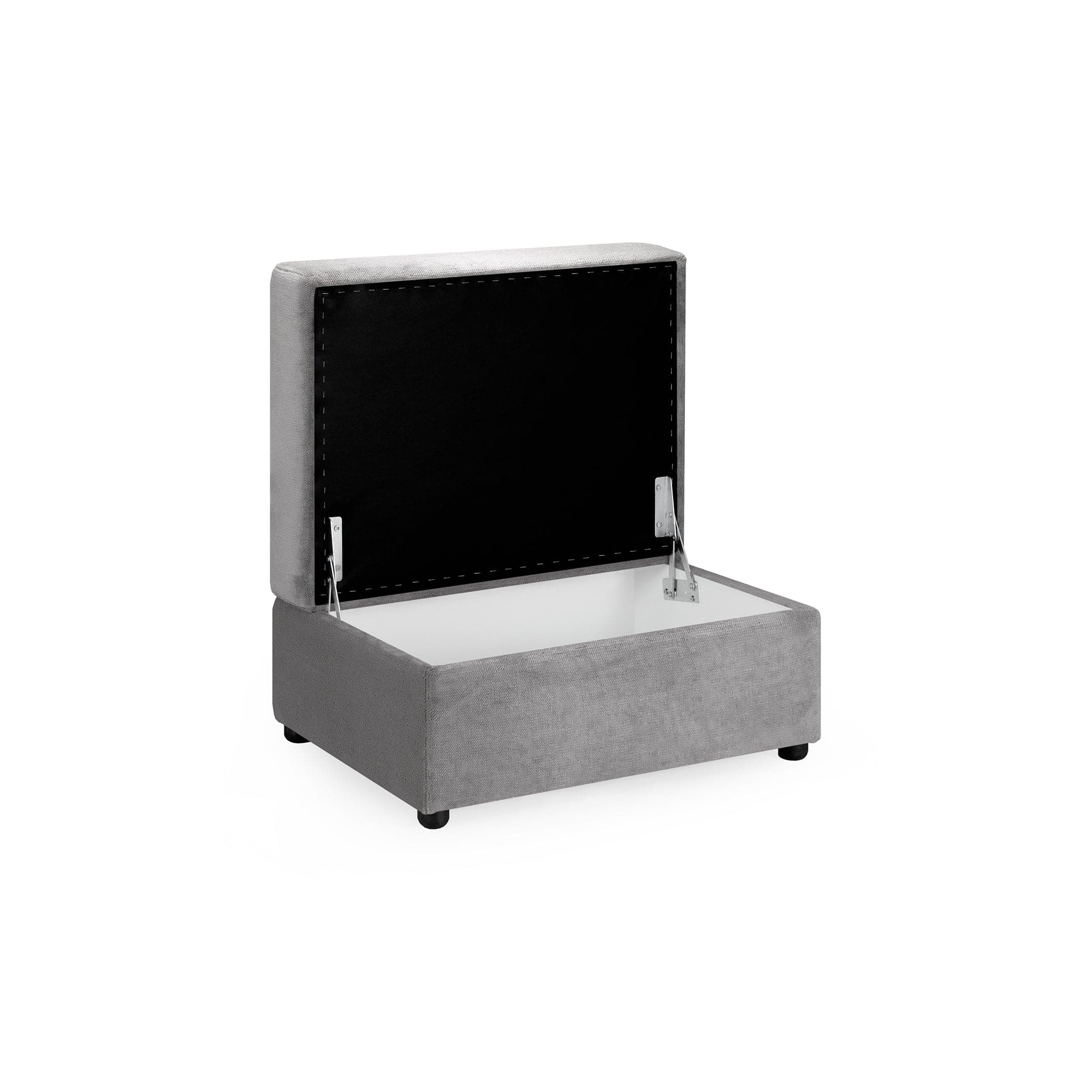 Hugo Sofa Grey Footstool - Box View (7024883269696)