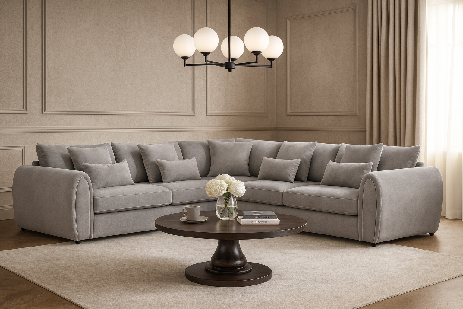 Hugo Sofa Grey Large Corner