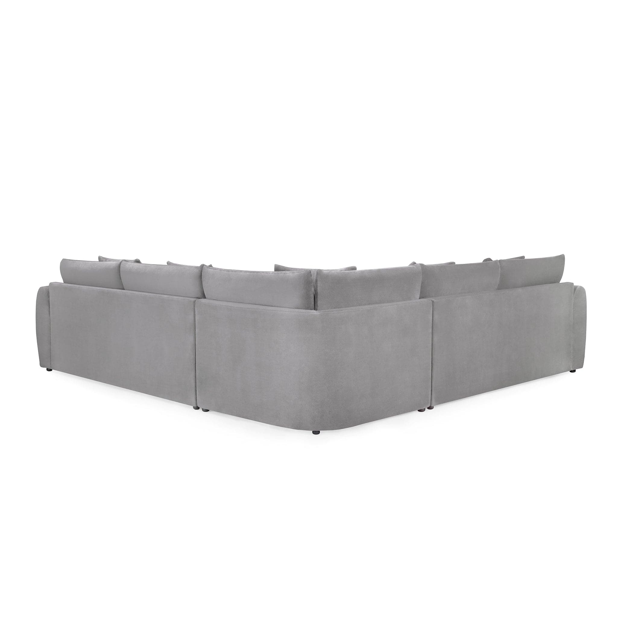 Hugo Sofa Grey Large Corner - back view (7024881893440)