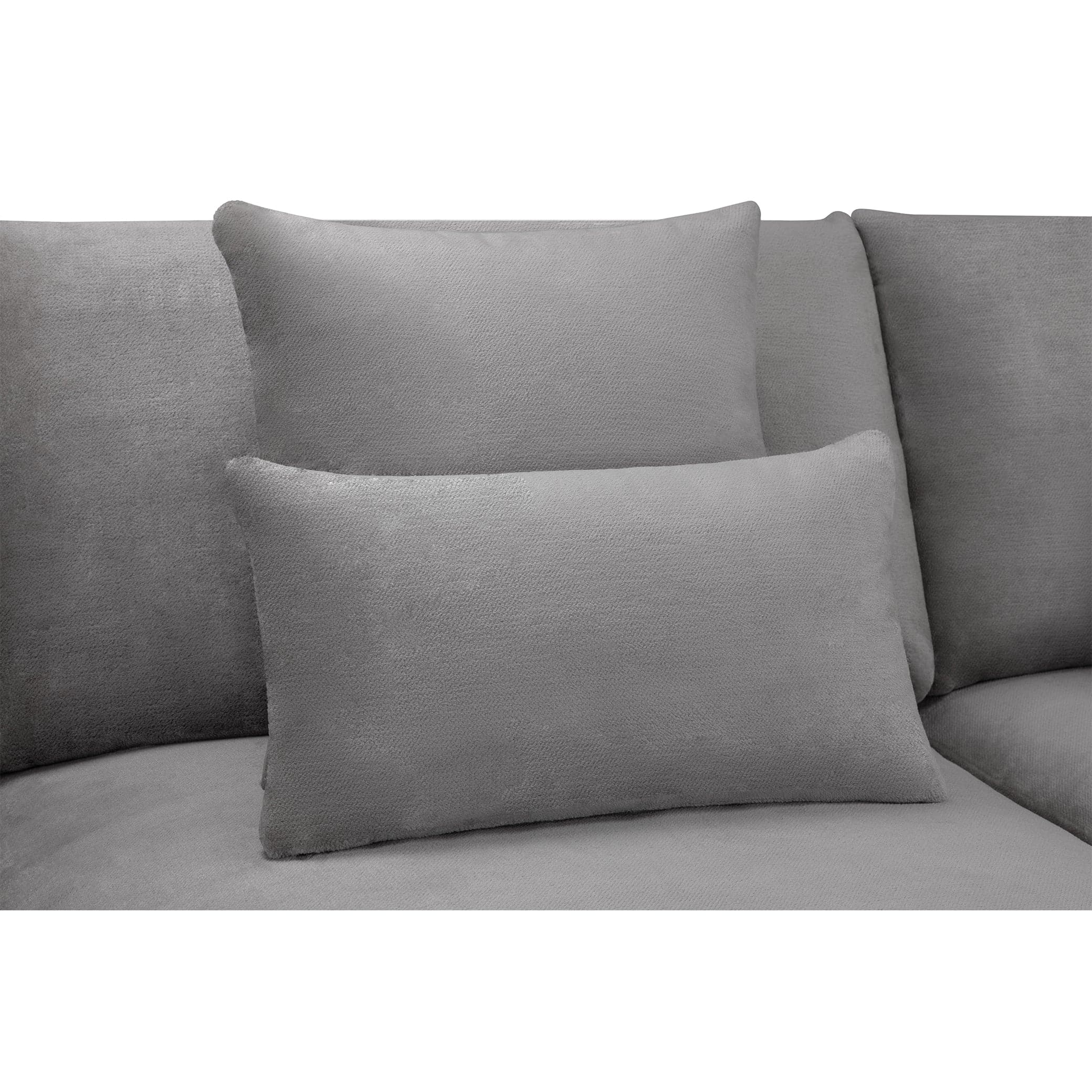 Hugo Sofa Grey Large Corner - cushion view (7024881893440)