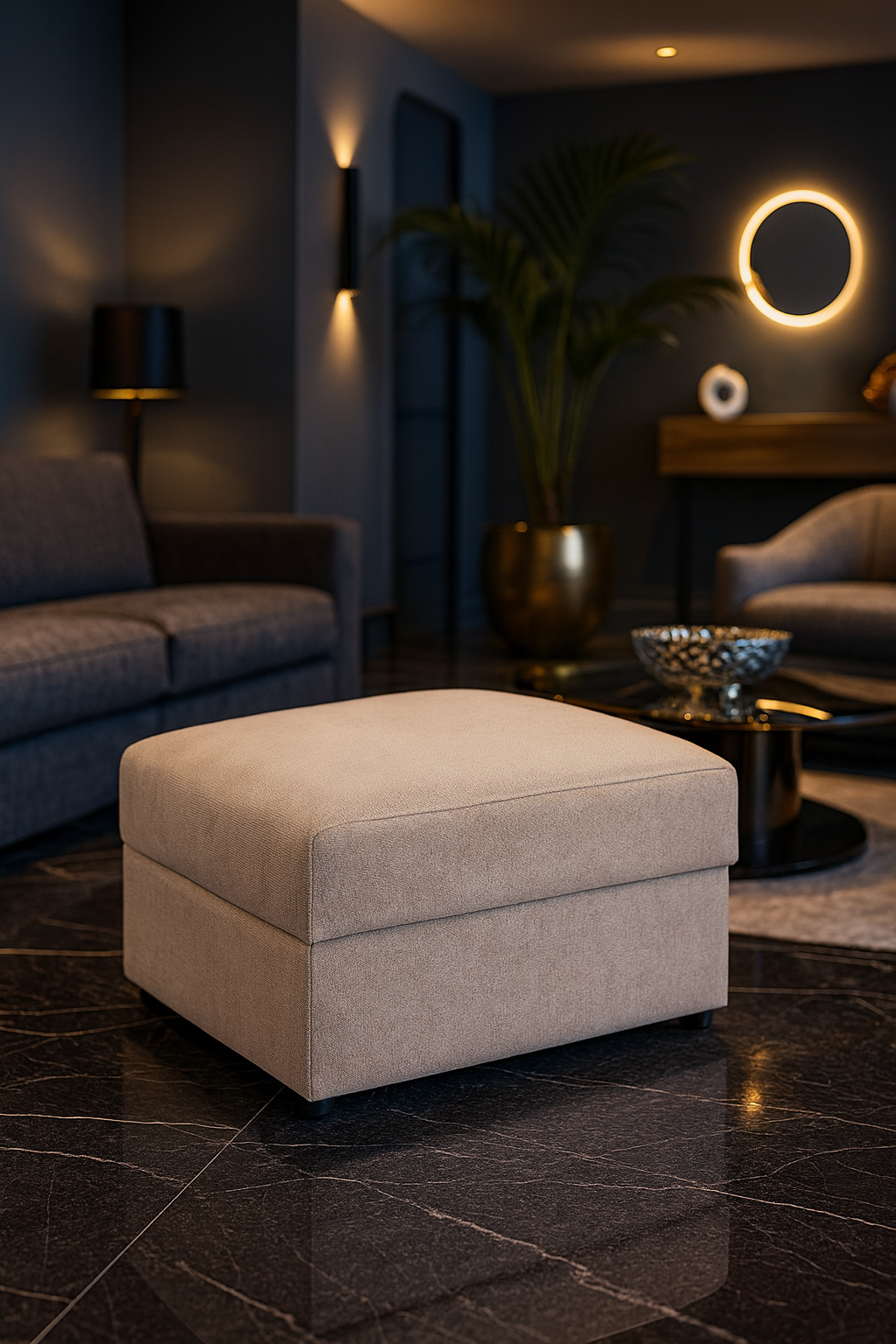 Hugo Sofa Mocha Footstool