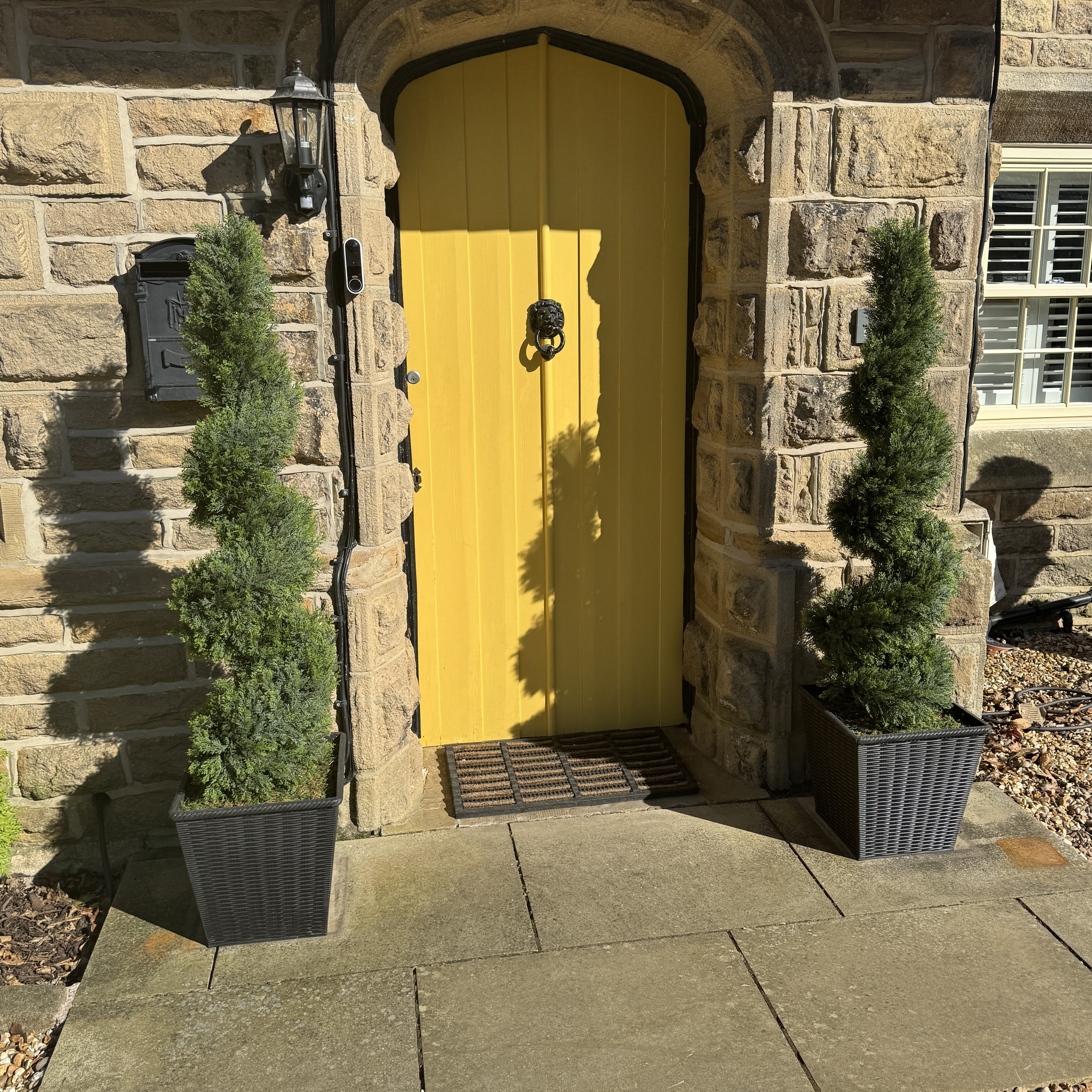 Pair of Artificial Spiral Topiary Trees – UV Resistant, Outdoor & Indoor