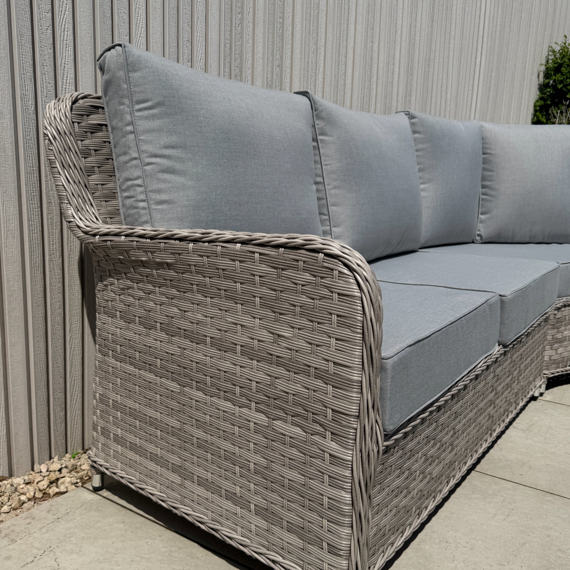 Palermo Large Equal Corner Sofa Set with Rising Firepit Table - AMC Furniture
