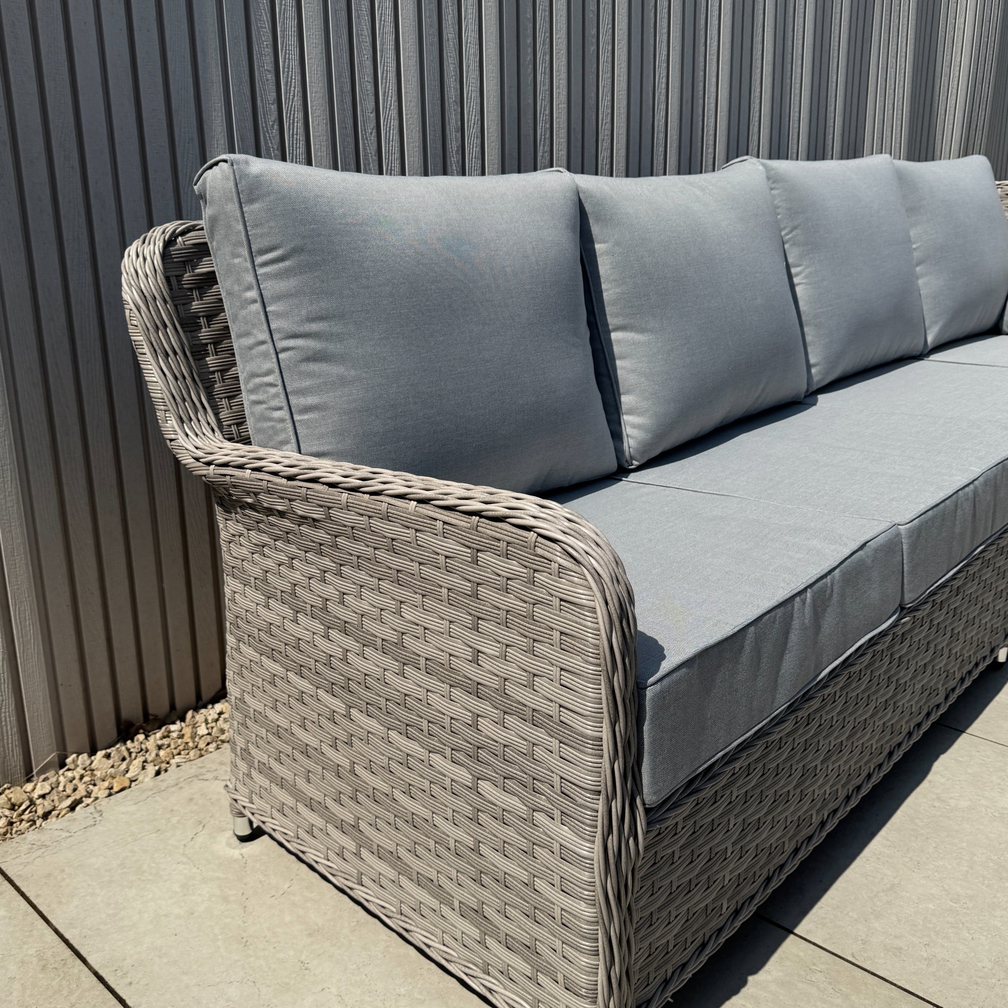 Palermo Large Right-Hand Corner Sofa Set with Rising Fire Pit Table - AMC Furniture