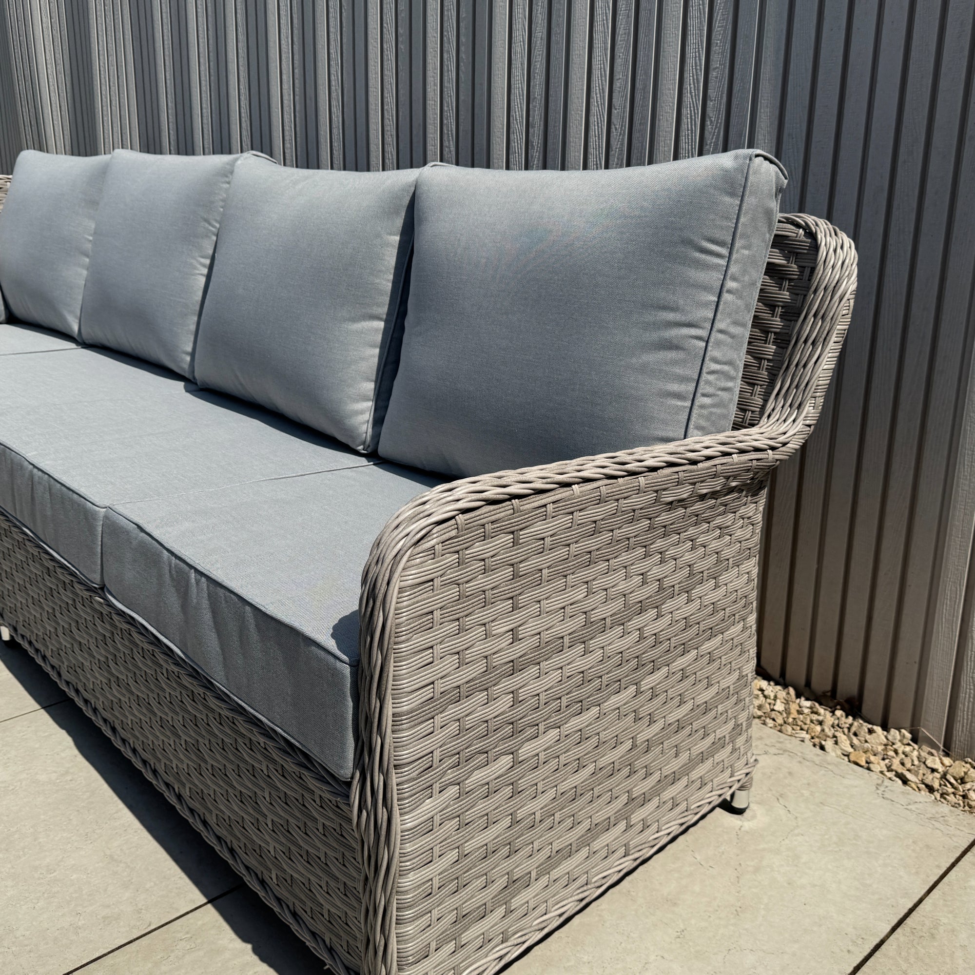 Palermo Large Left-Hand Corner Sofa Set with Rising Fire Pit Table - AMC Furniture