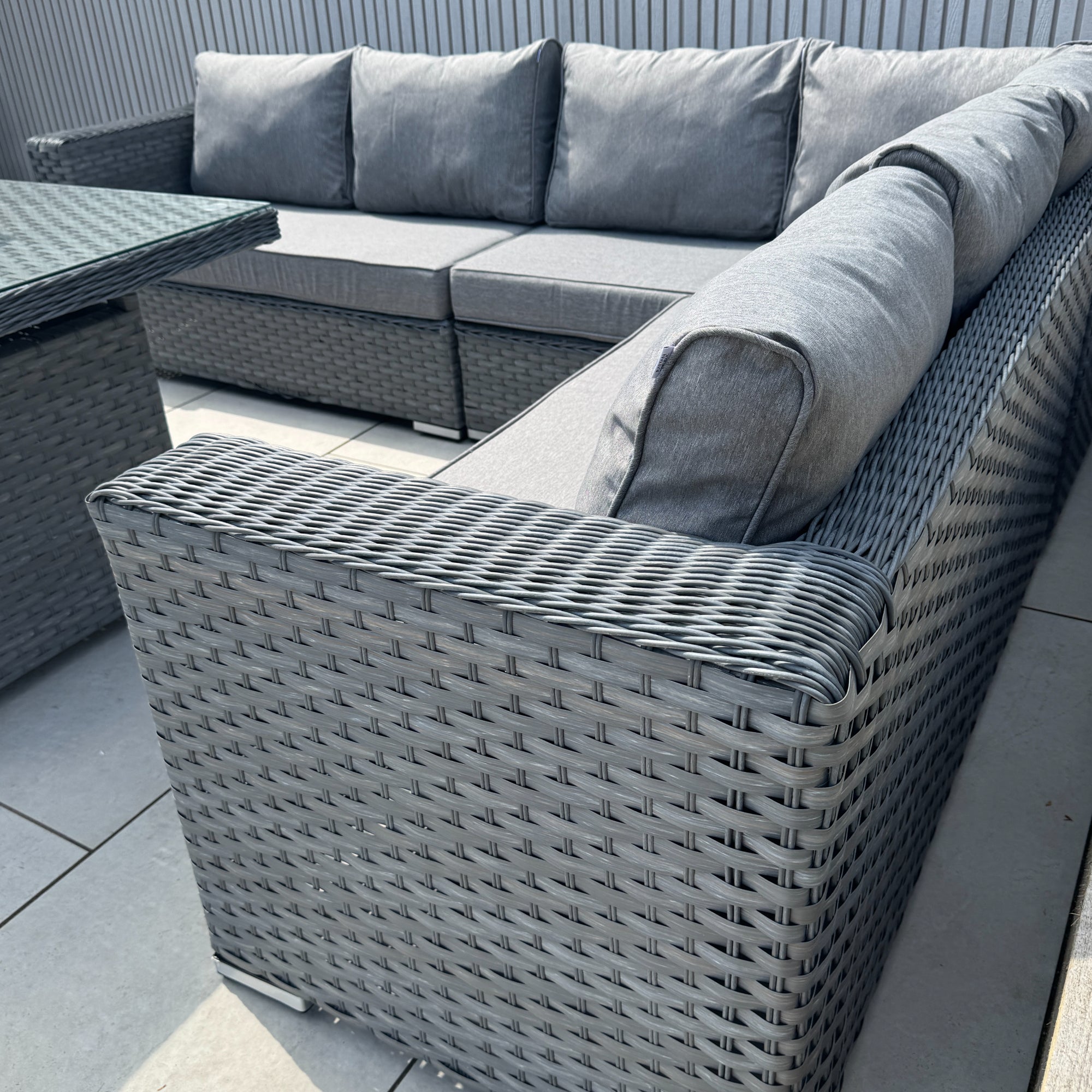 Capri Modular Corner Dining Set with Firepit Table - AMC Furniture