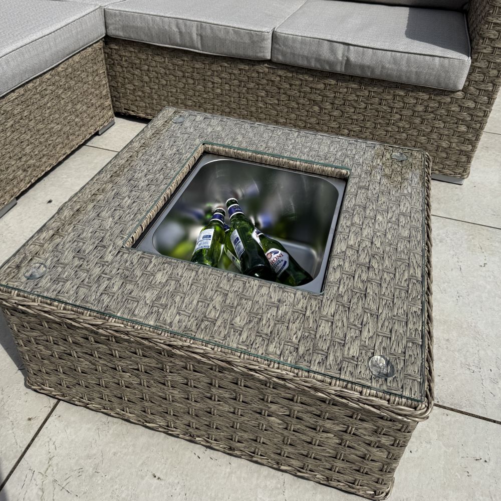 Nova Rattan Corner Sofa Set with Ice Bucket Beige (15032246698362)