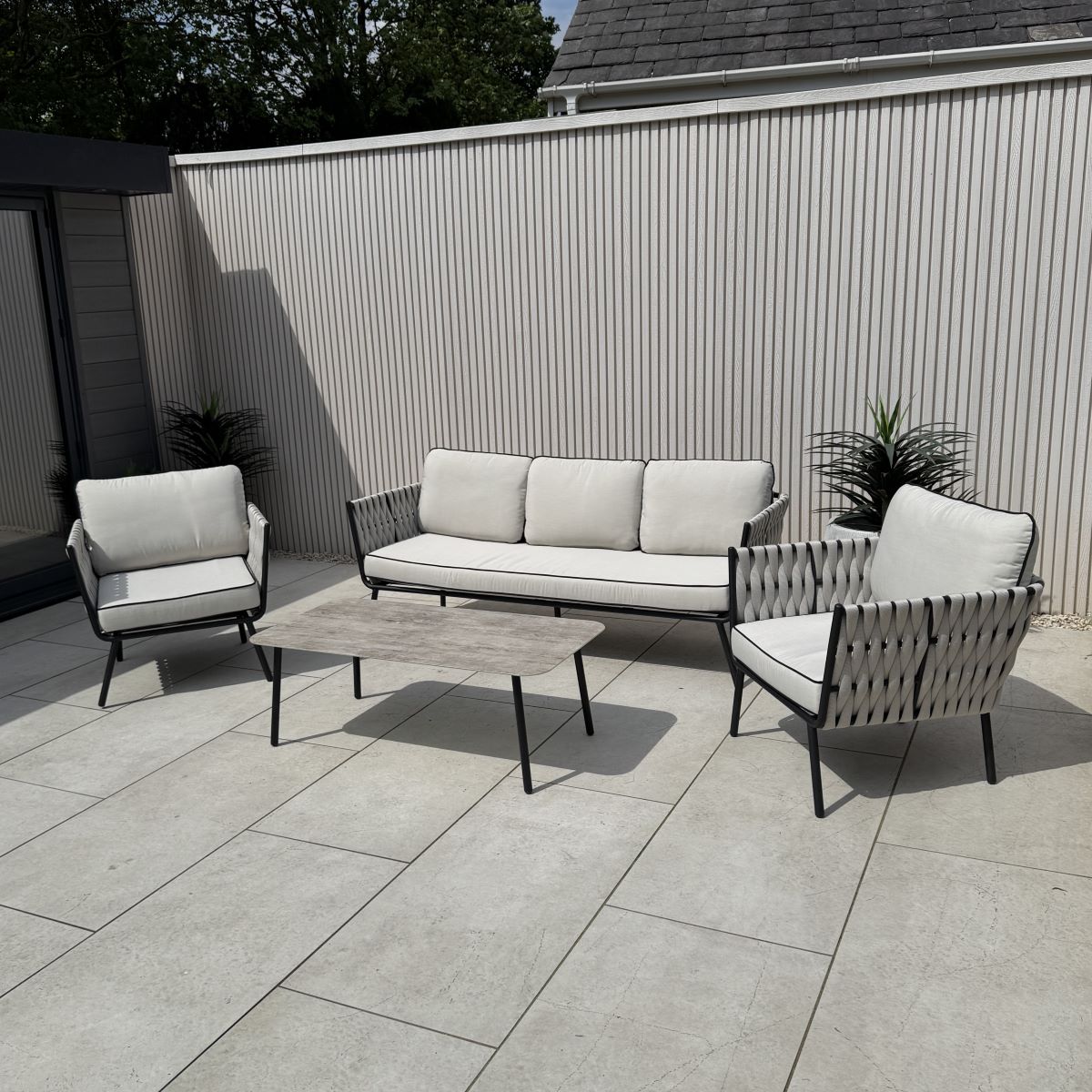 Axel Aluminium & Rope Lounge Set (14929984192890)