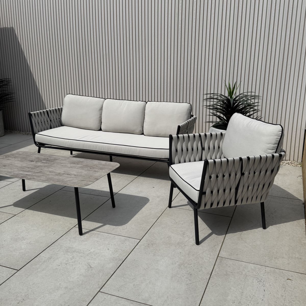 Axel Aluminium & Rope Lounge Set (14929984192890)