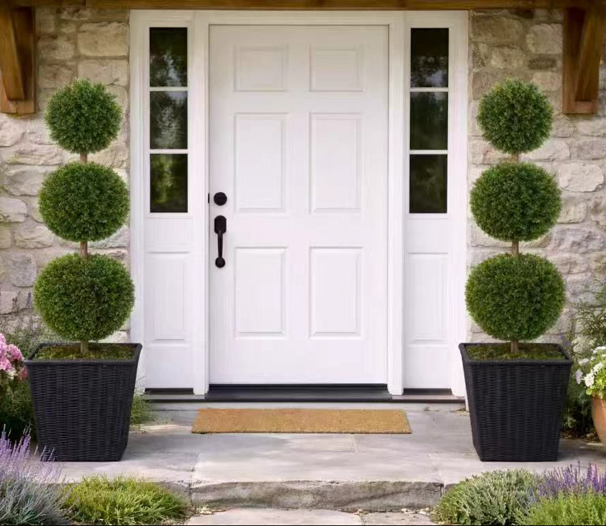 Pair of Artificial Topiary Ball Trees – UV Resistant & Maintenance-Free - AMC Furniture