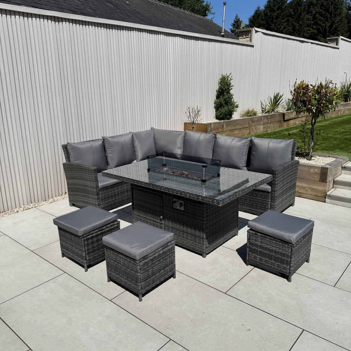 Poppy Corner Firepit Dining Set (14930022433146)