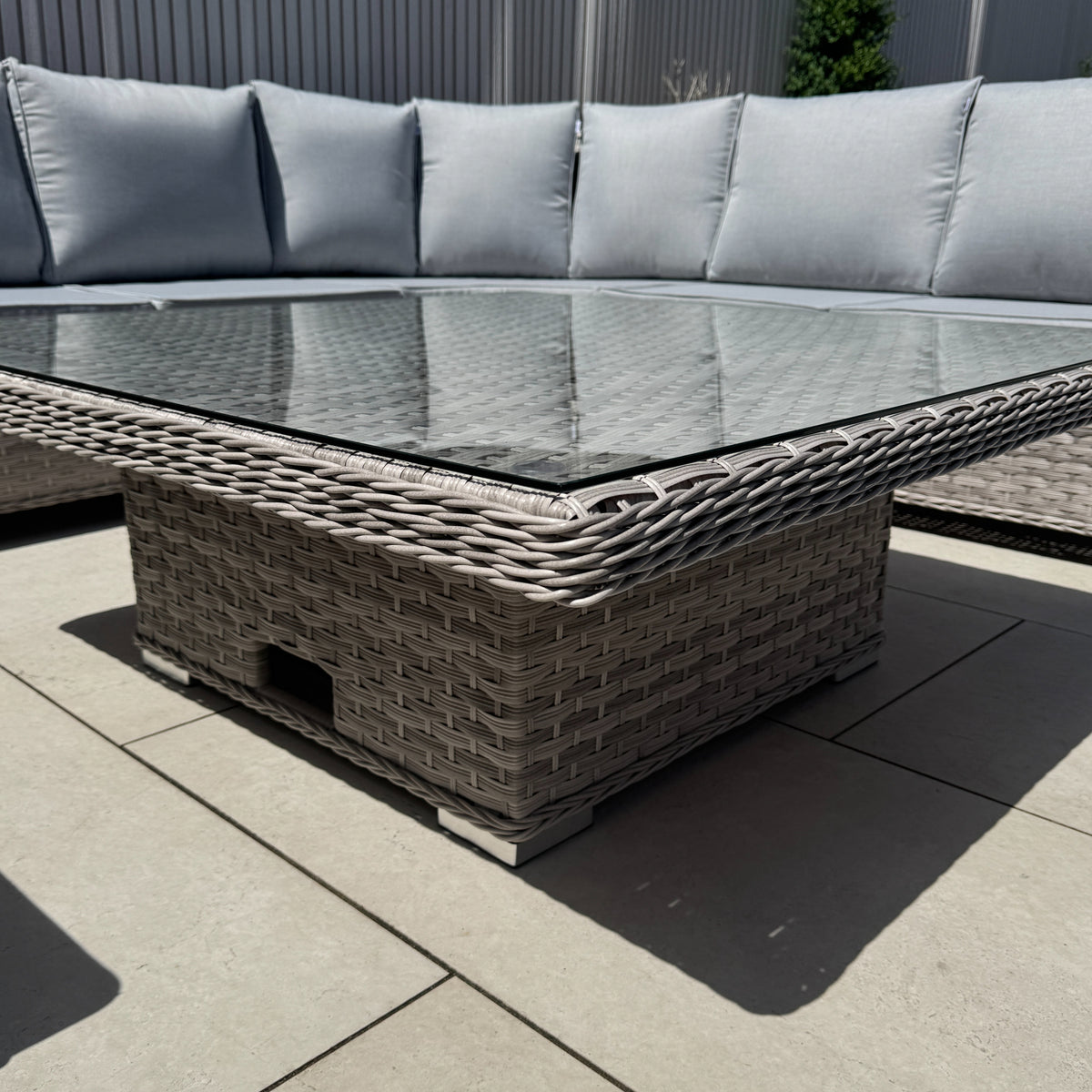 Palermo Large Equal Corner Sofa Set with Rising Table - AMC Furniture