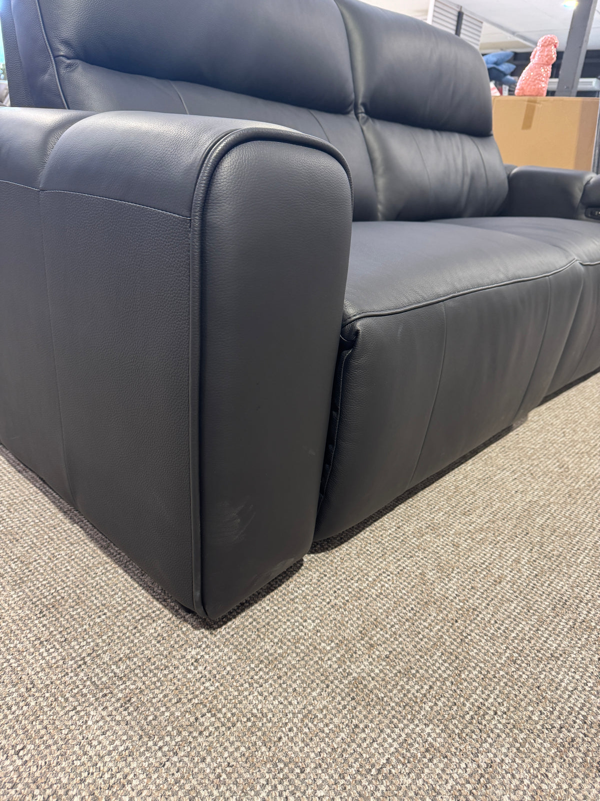 Como Leather 3 Seater Electric Reclining Sofa (Ex Display) - AMC Furniture