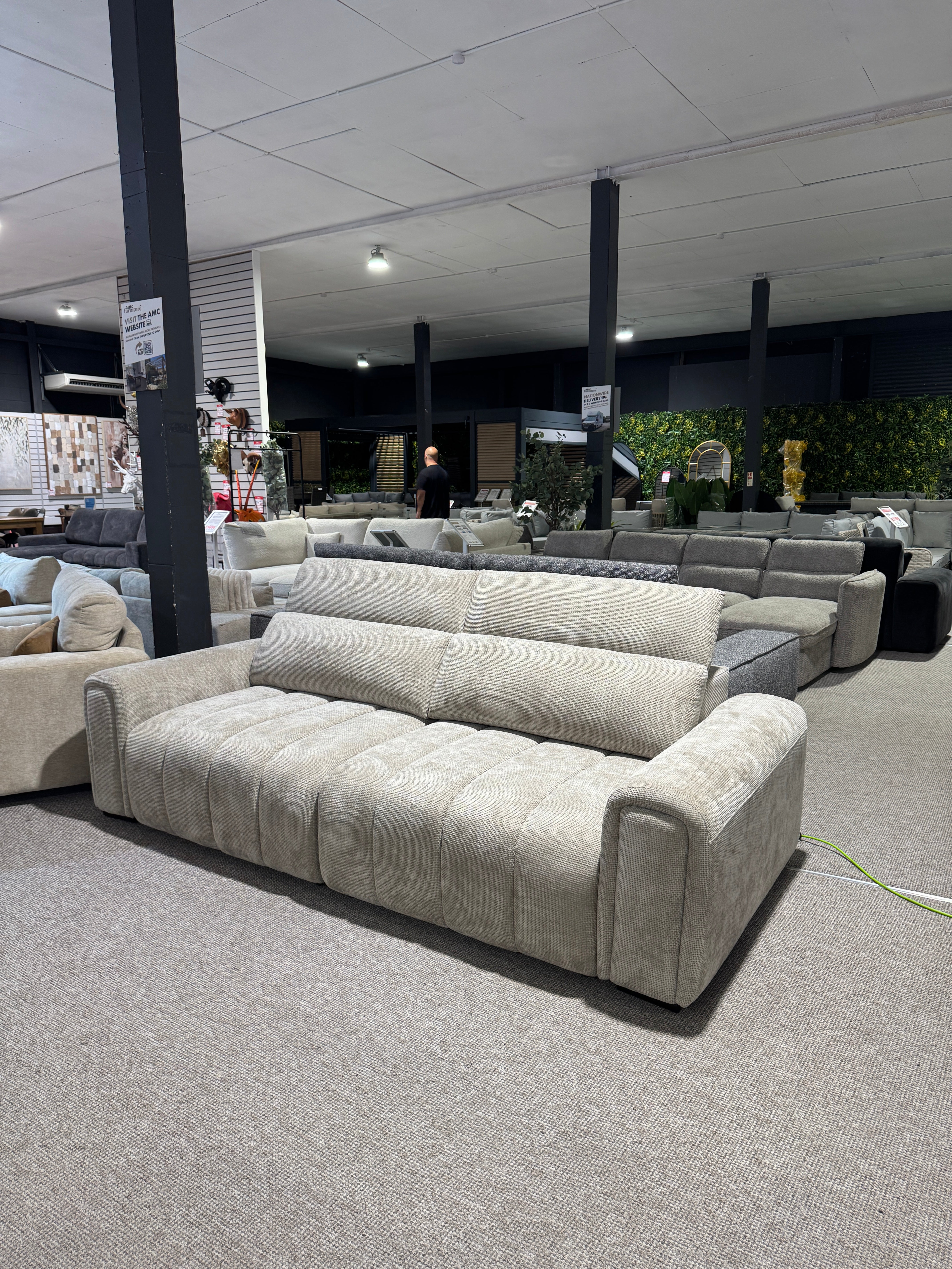 April Electric Power Slider Sofa in Champagne B Womack
