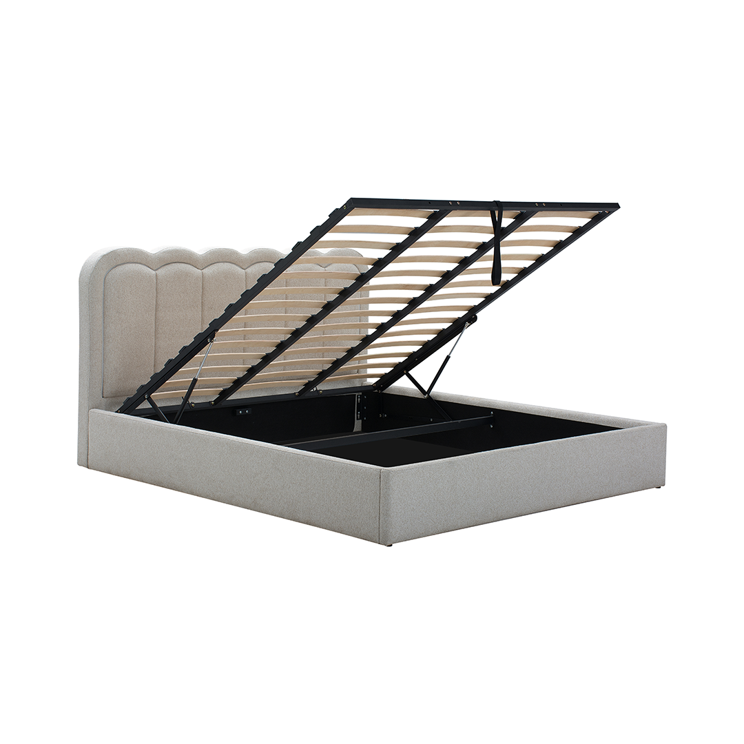 Milan Double Bed with Ottoman Storage and LED B Womack