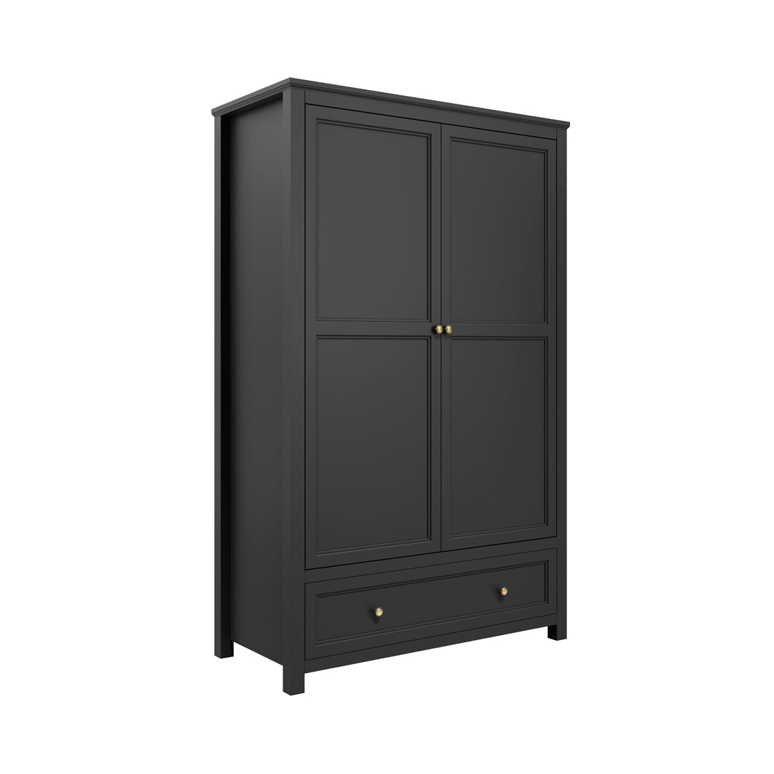 IVES BLACK 2 DOOR WARDROBE (2 PACKS) (14969140642170)