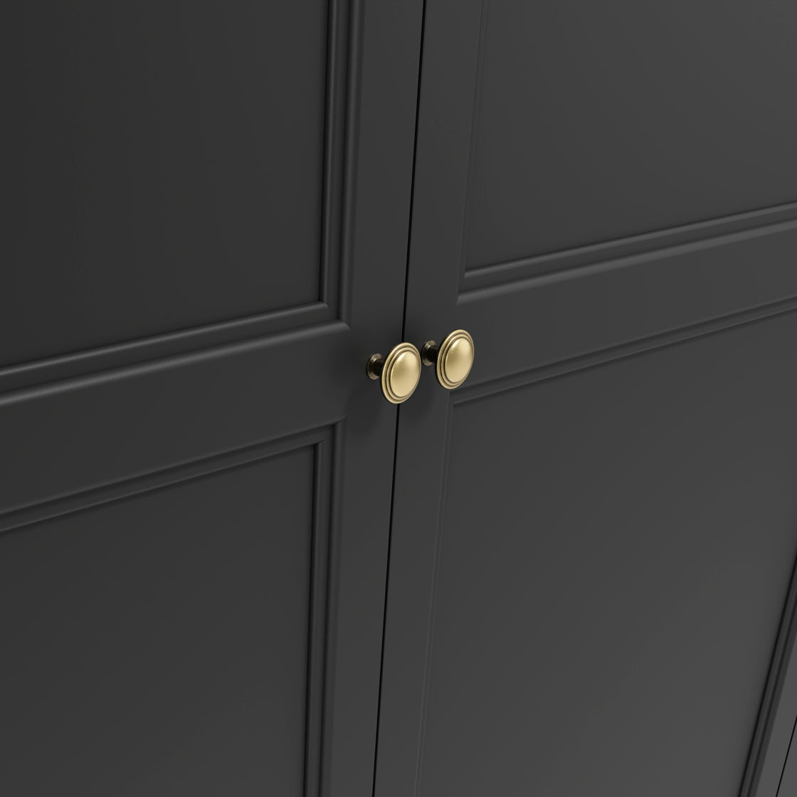 IVES BLACK 2 DOOR WARDROBE (2 PACKS) (14969140642170)