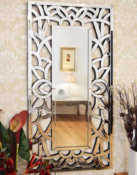 All Glass Stylised Full Length Mirror 150 x 75 CM (15010558902650)