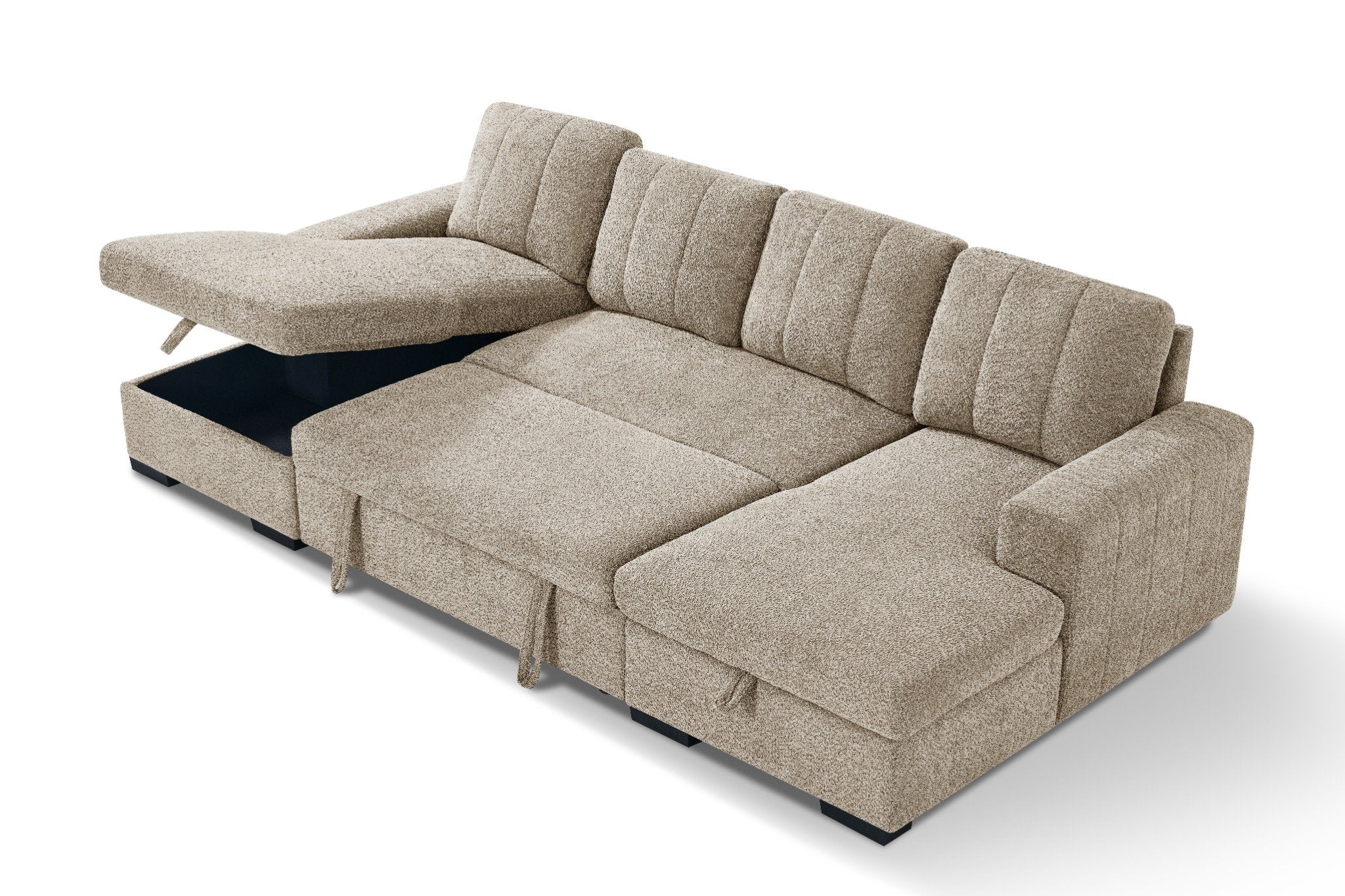 Jesse U Shape Sofa Bed in Beige 2