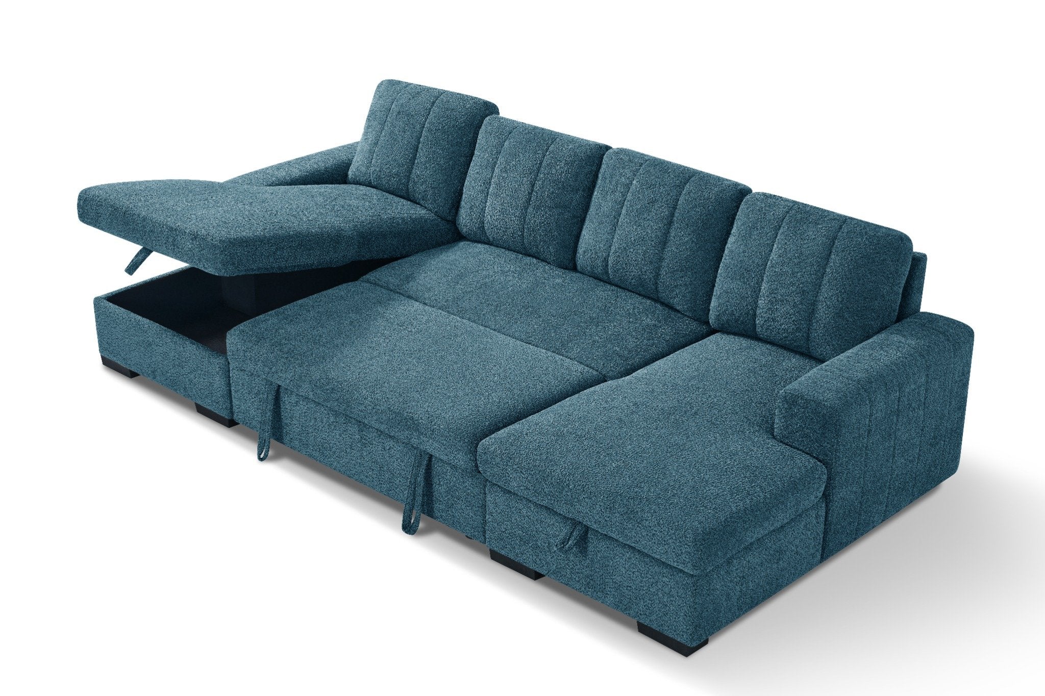 Jesse U Shape Sofa Bed in Blue 1
