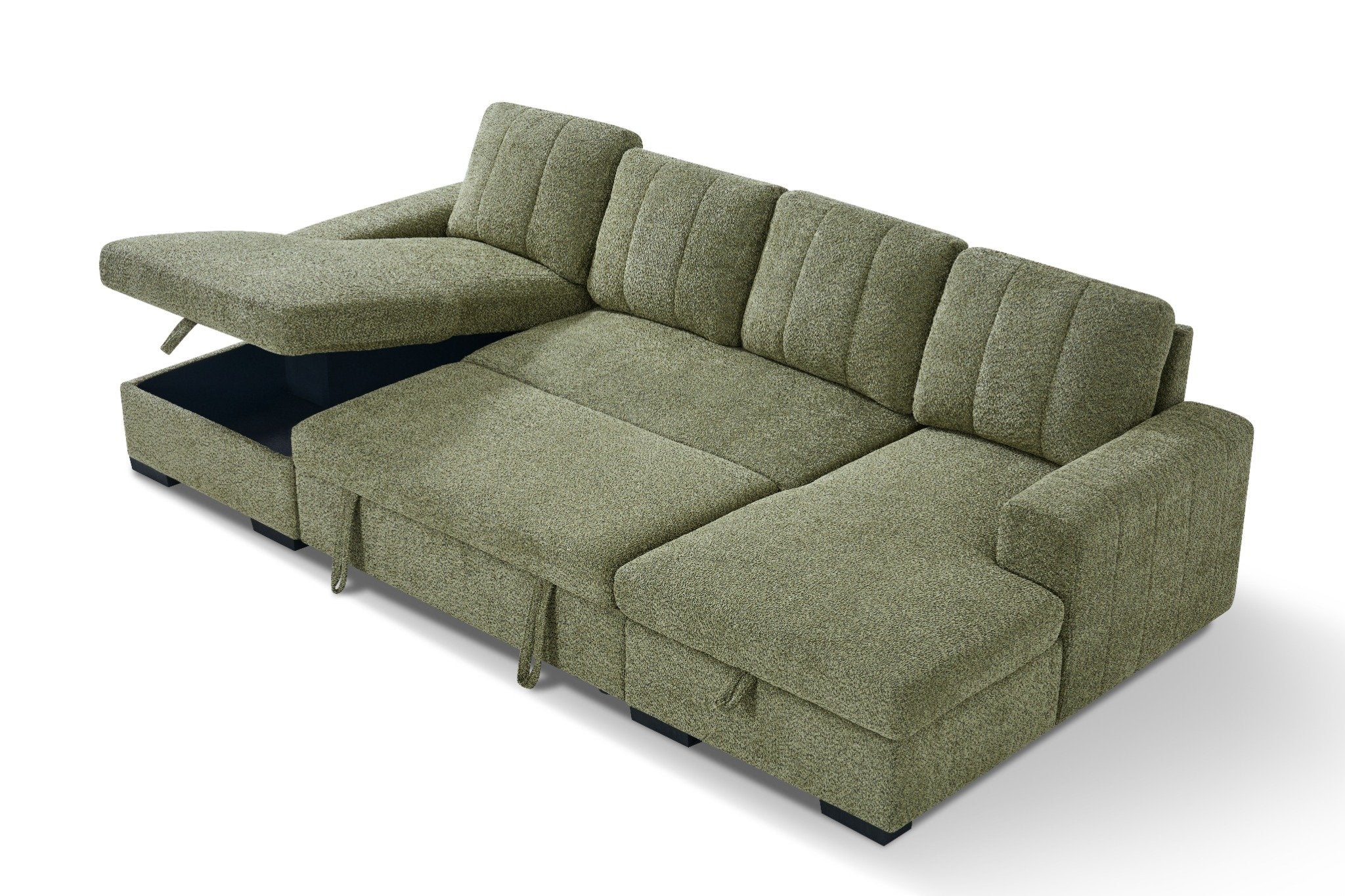 Jesse U Shape Sofa Bed in Green 2