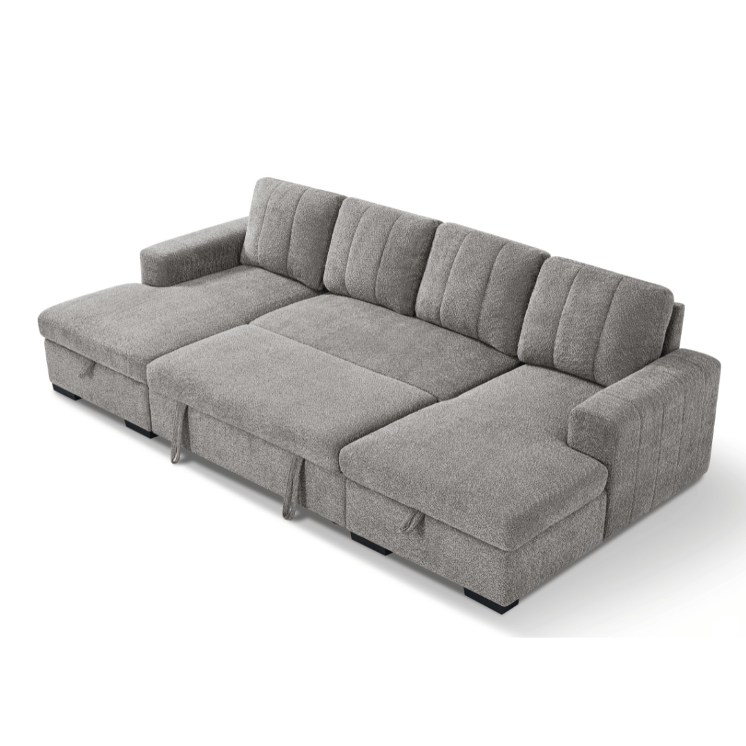 Jesse U Shape Sofa Bed in Grey 0