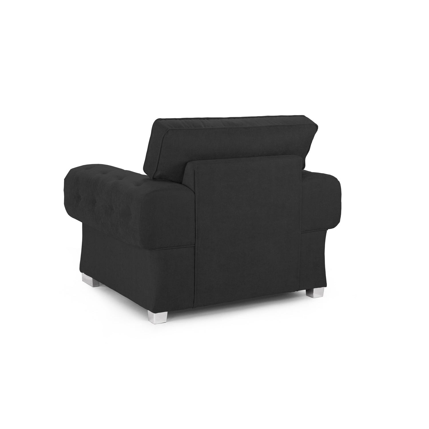 Jude Fullback Sofa Black Armchair - back view (7026795905088)