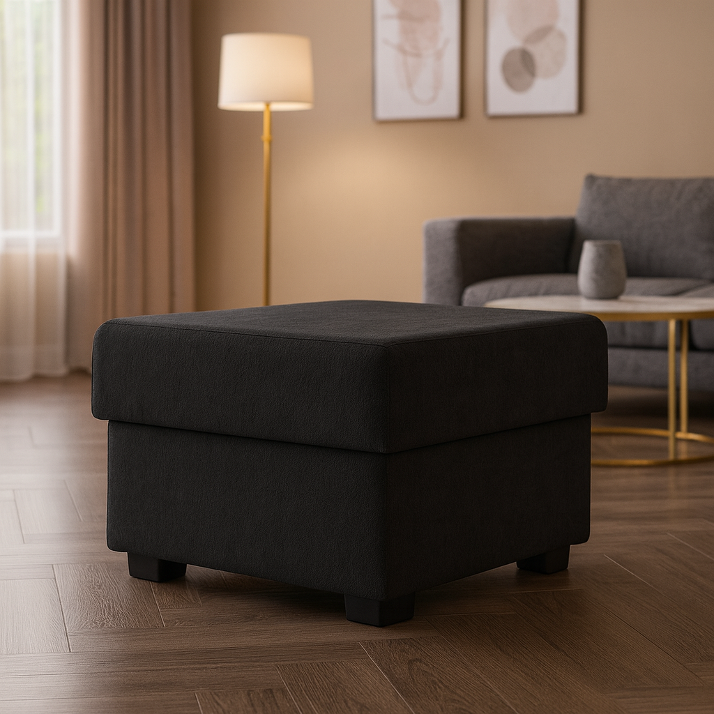 Jude Fullback Sofa Black Footstool (7026796036160)