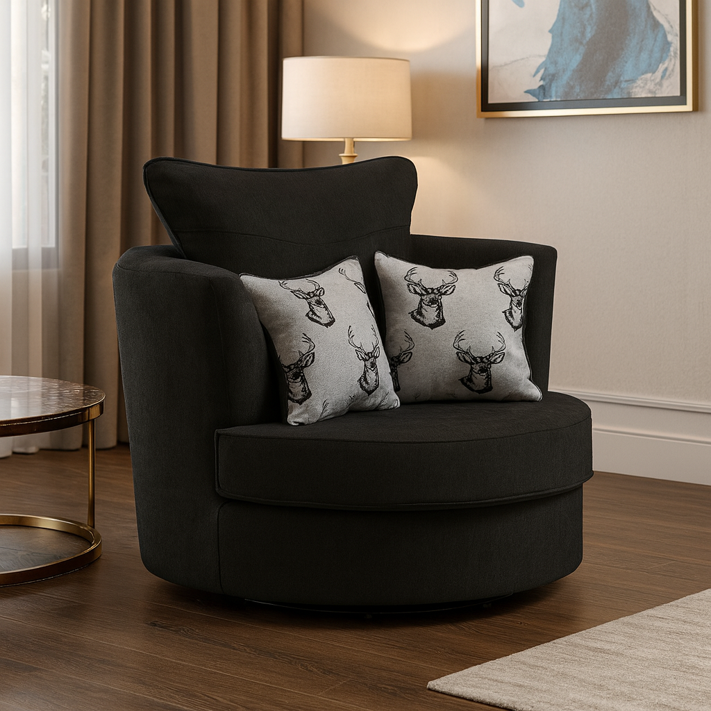 Jude Fullback Sofa Black Swivel Chair (7026788499520)