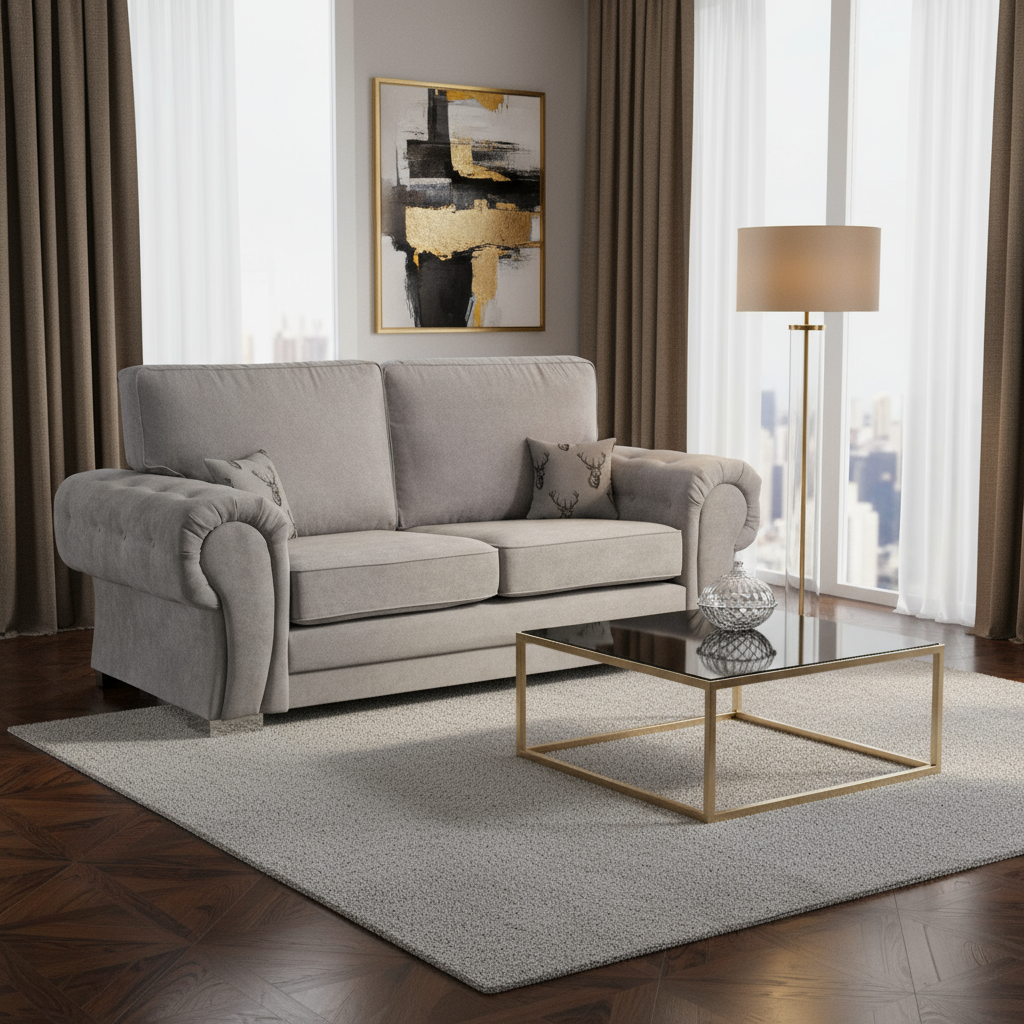 Jude Fullback Sofa Grey 3 Seater (7026591072320)