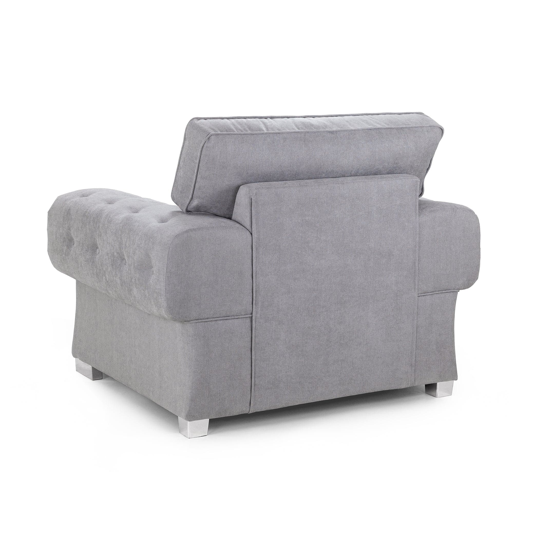 Jude Fullback Sofa Grey Armchair - back view (7026594349120)