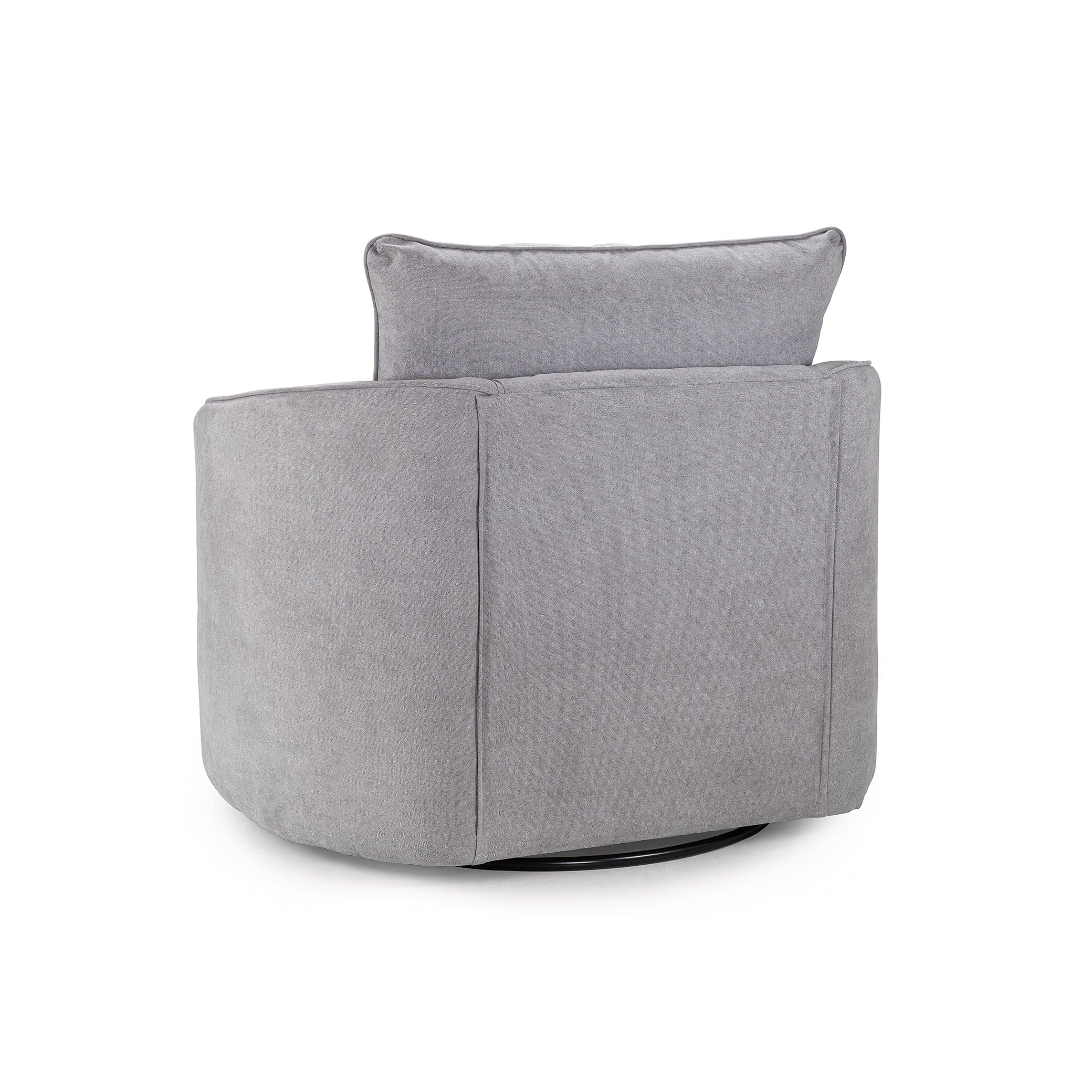 Jude Fullback Sofa Grey Swivel Chair - back view (7026781913152)