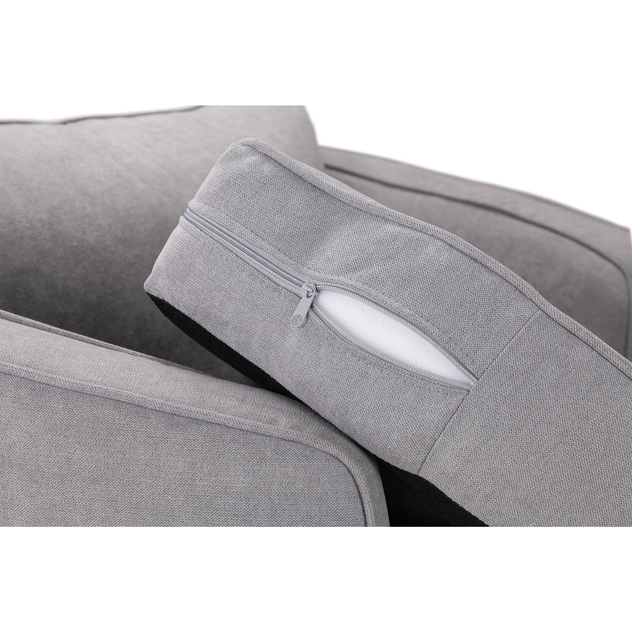 Jude Fullback Sofa Grey Swivel Chair - foam view (7026781913152)