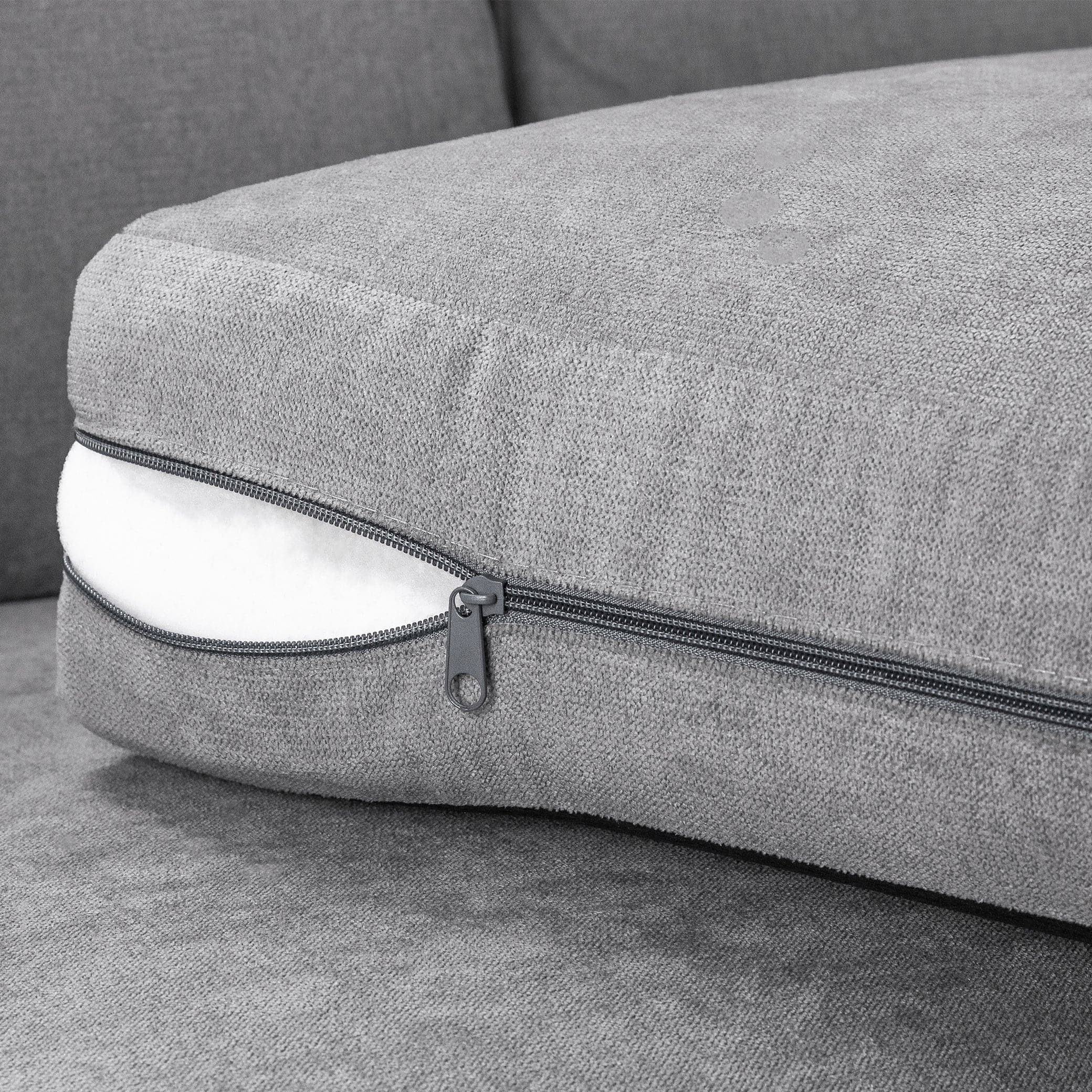 Jude Fullback Sofa Grey Three Seater - foam view (7026591072320)