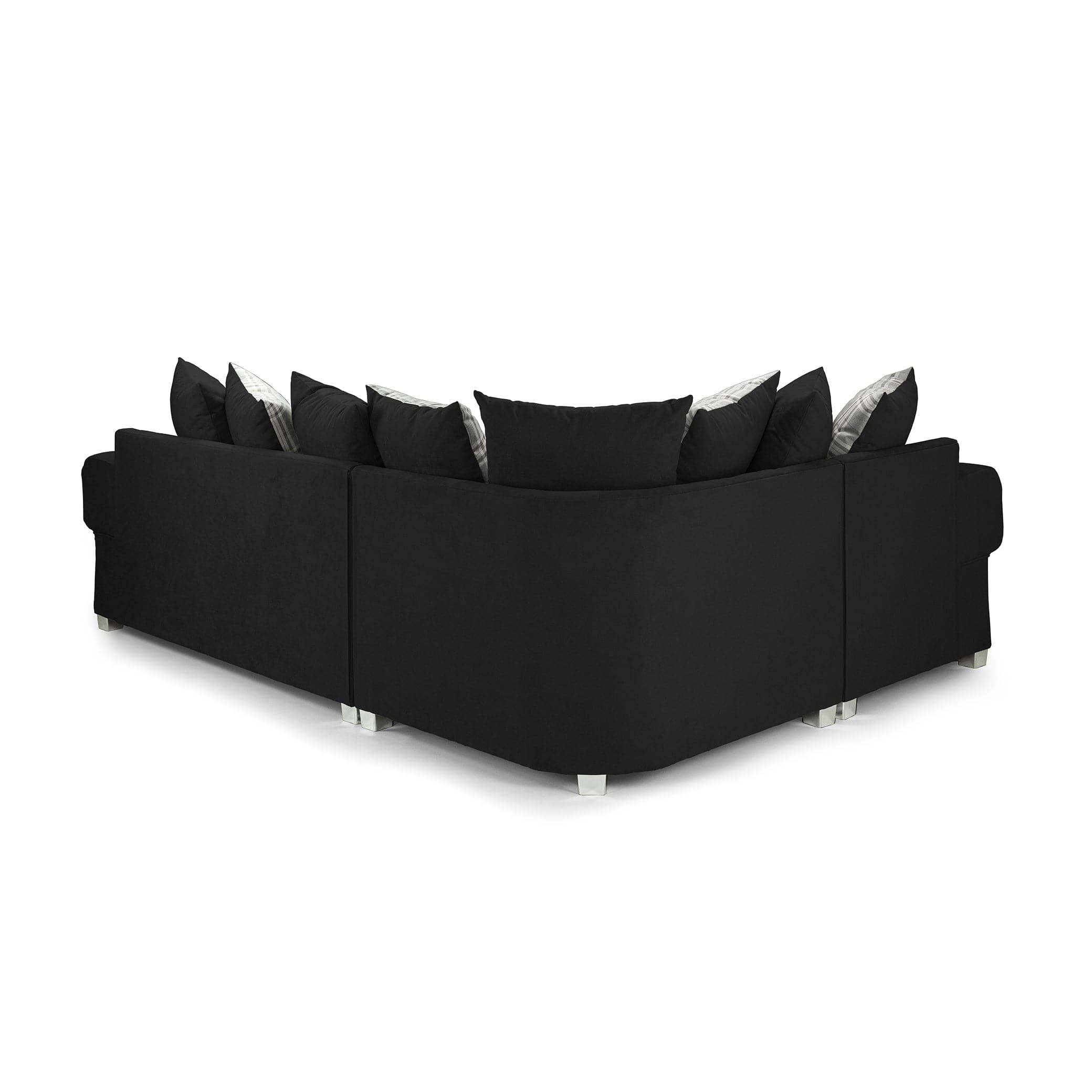 Jude LH Corner Sofabed Black - back view (7026811404352)