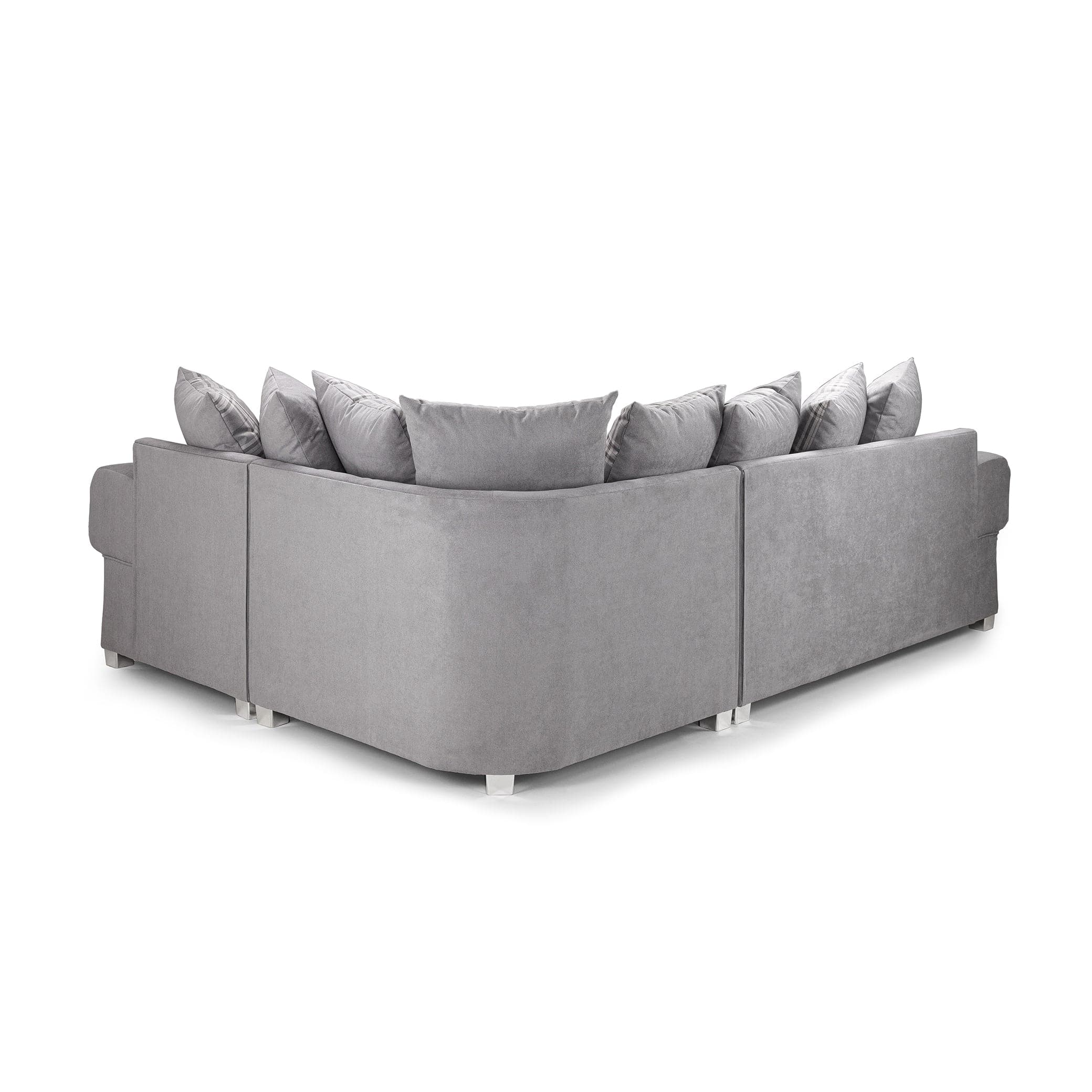 Jude RHF Corner Sofabed Grey - back view (7026812780608)