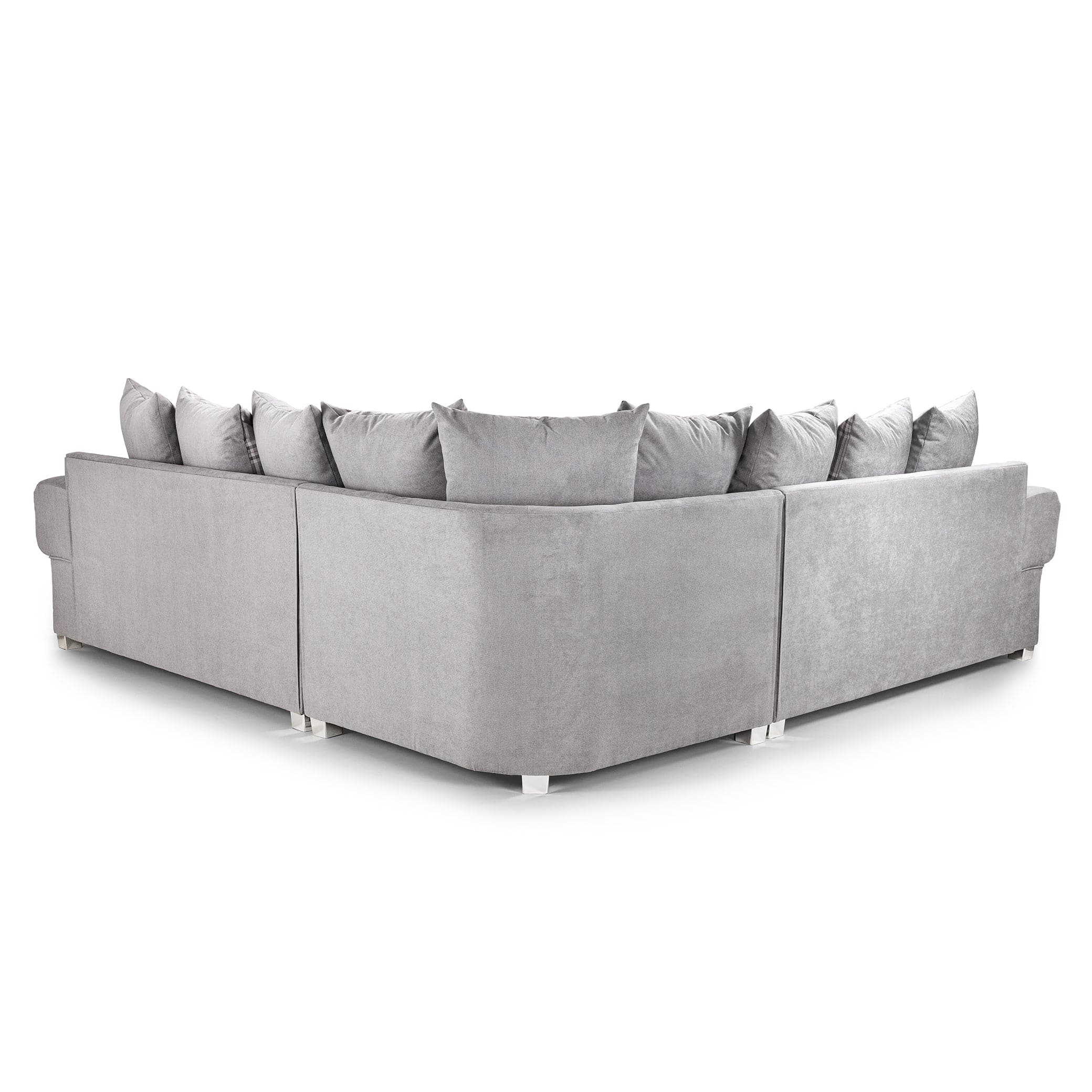 Jude Scatterback Grey Large Corner Sofa - back view (7026800853056)