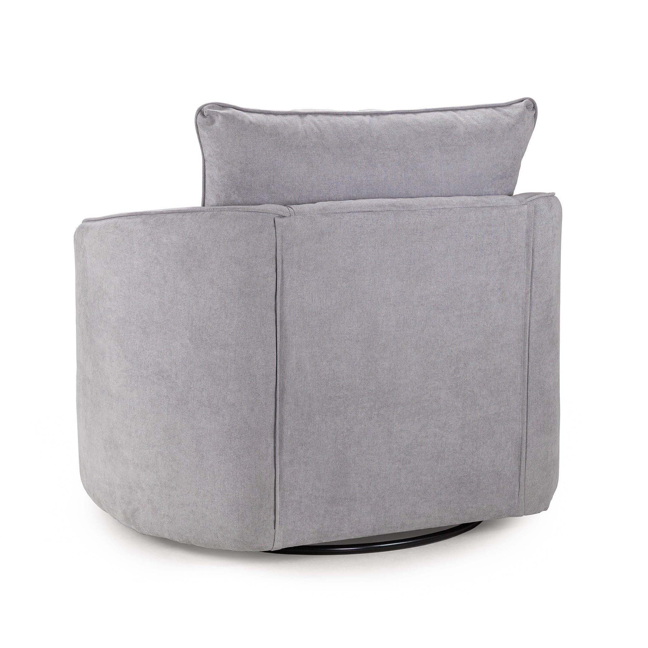 Jude Scatterback Grey Swivel Chair - back view (7026806554688)
