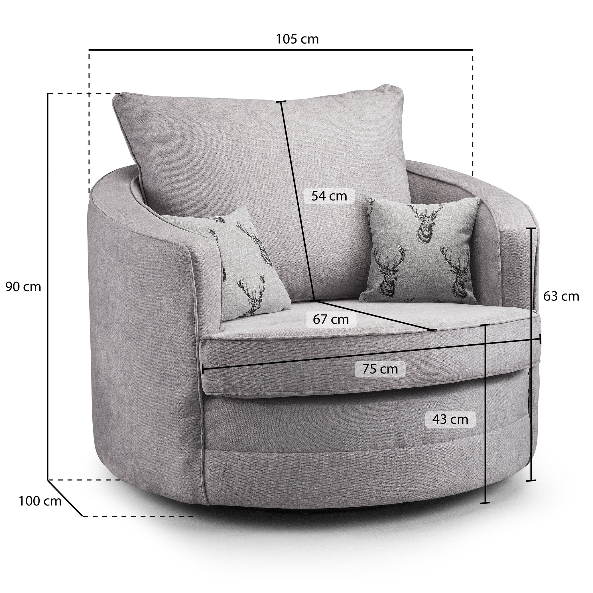 Jude Scatterback Grey Swivel Chair - measurement view (7026806554688)