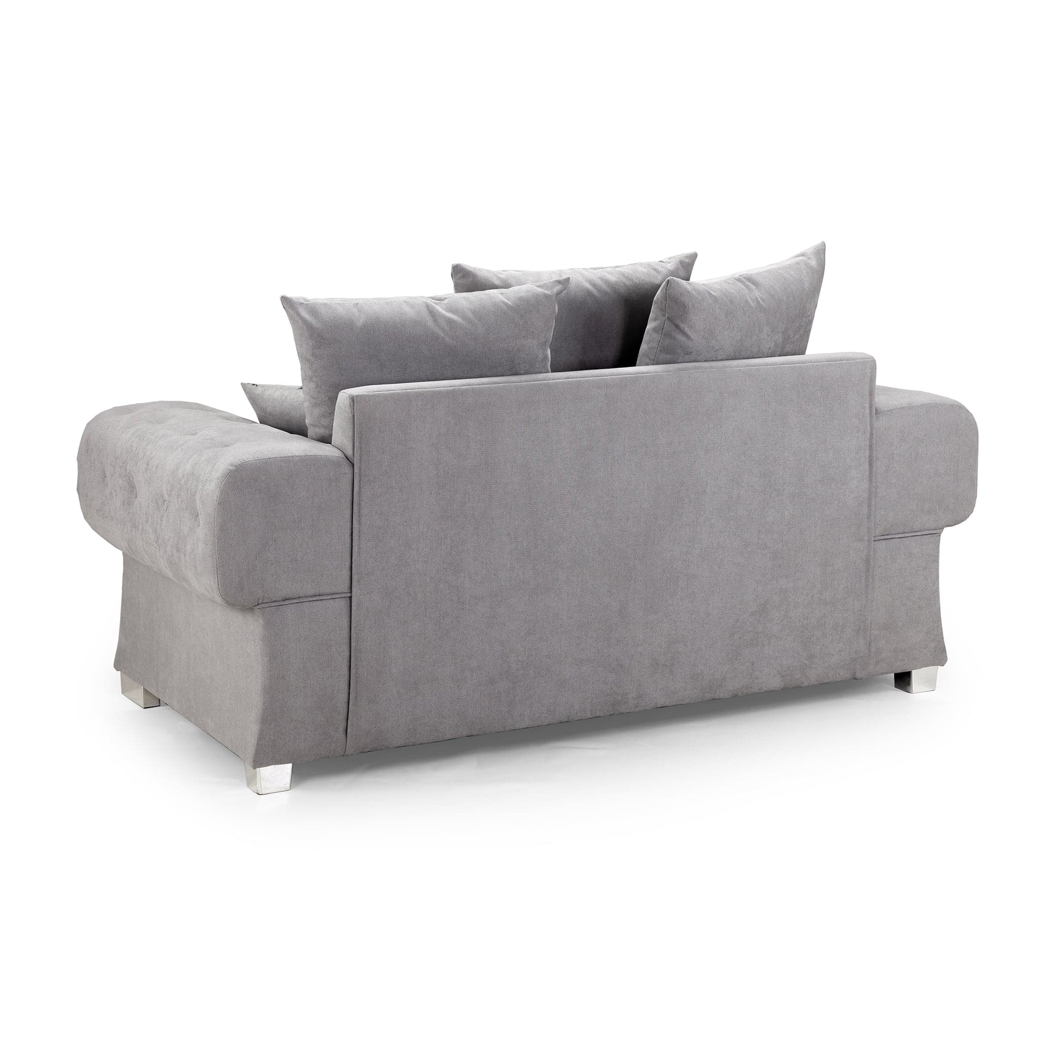 Jude Scatterback Grey Two Seater Sofa - back view (7026805964864)