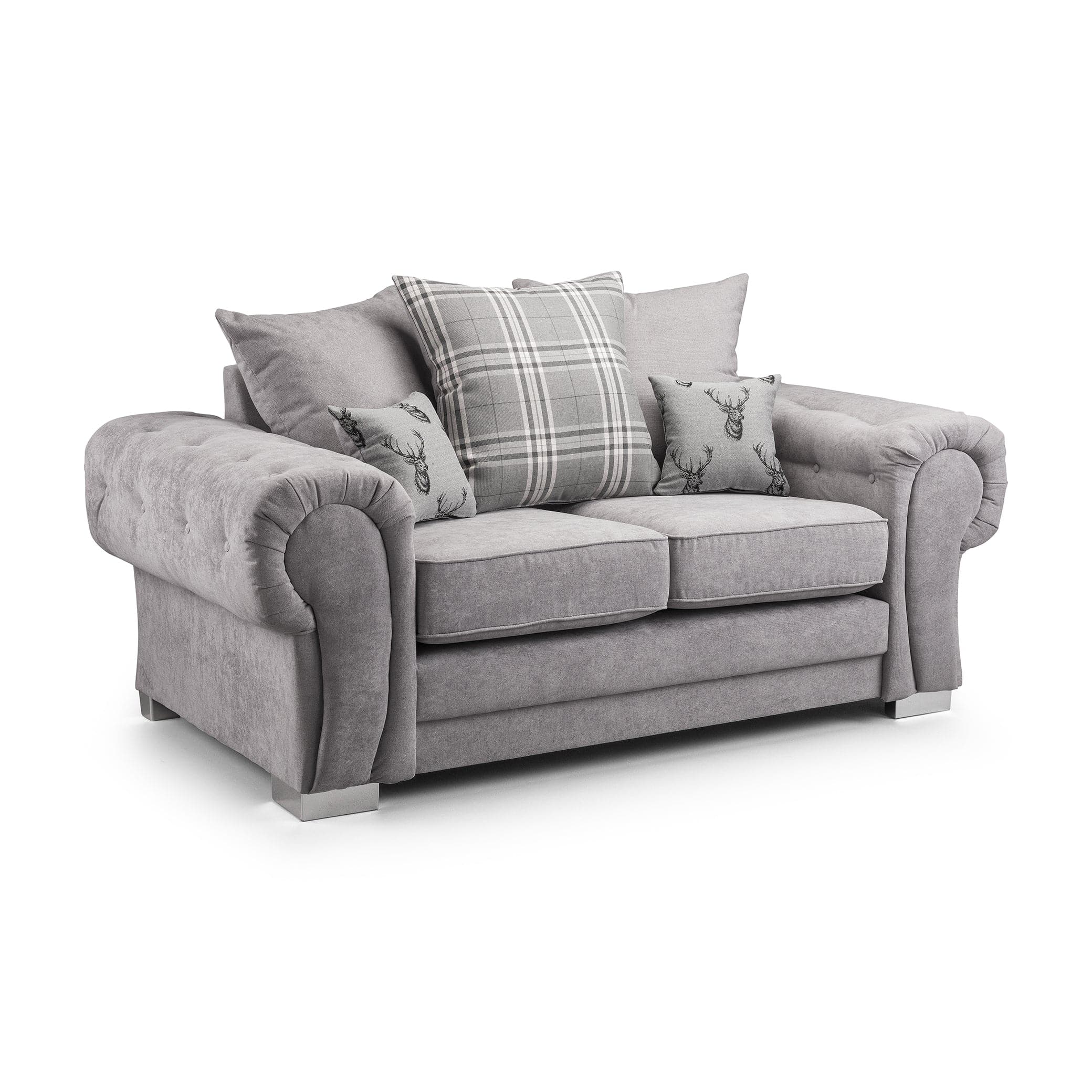 Jude Scatterback Sofa Black 2 Seater - AMC Furniture