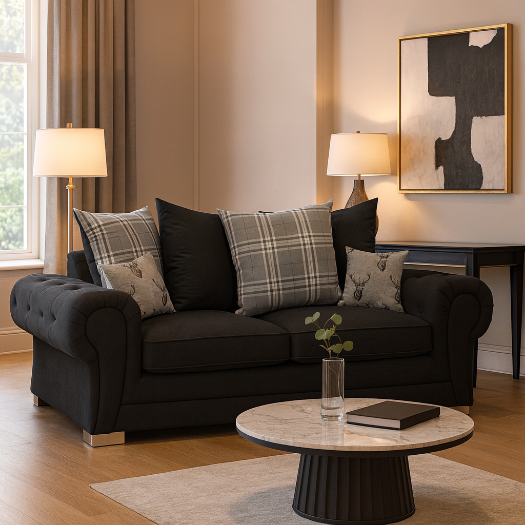 Jude Scatterback Sofa Black 3 Seater (7026807799872)