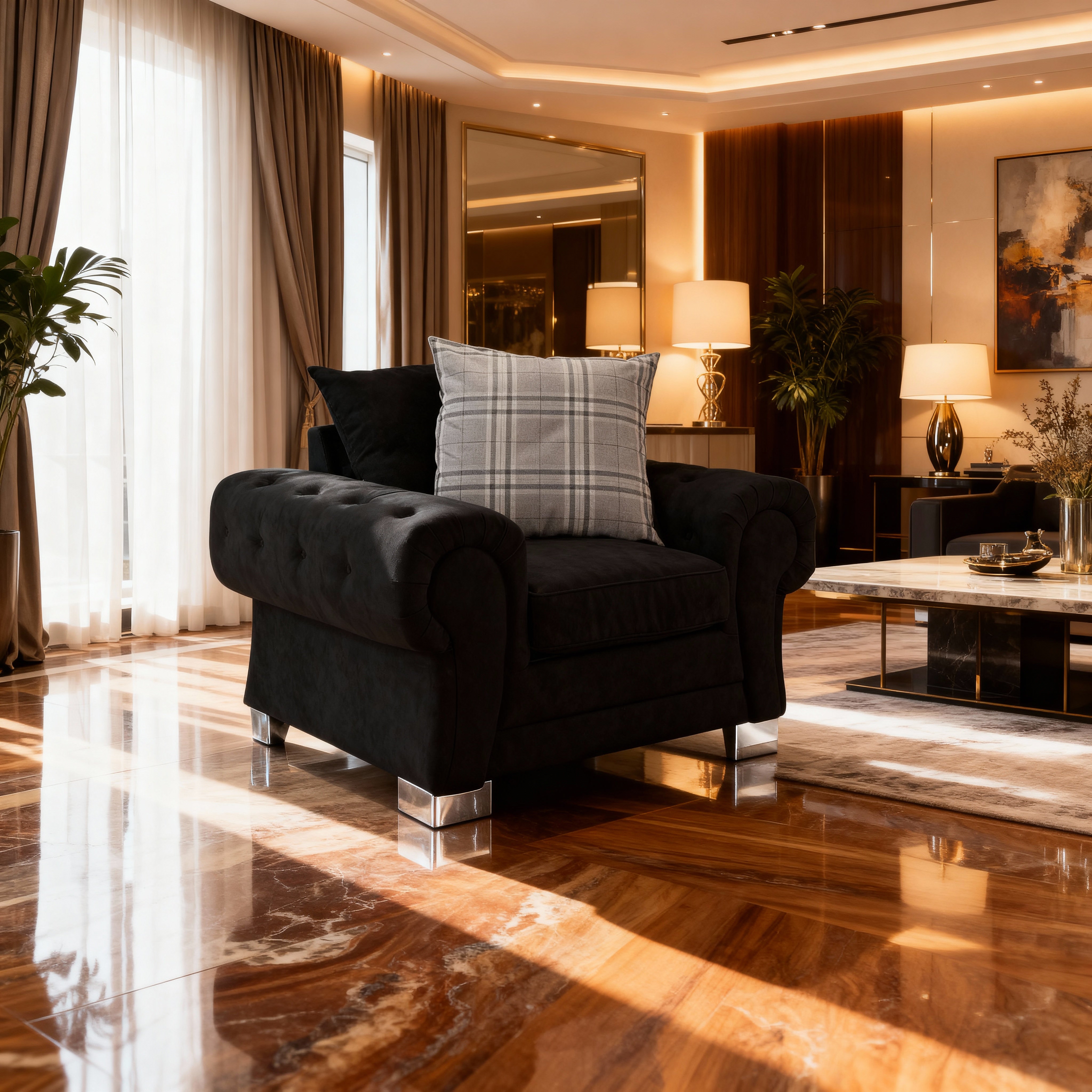 Jude Scatterback Sofa Black Armchair (7026808455232)