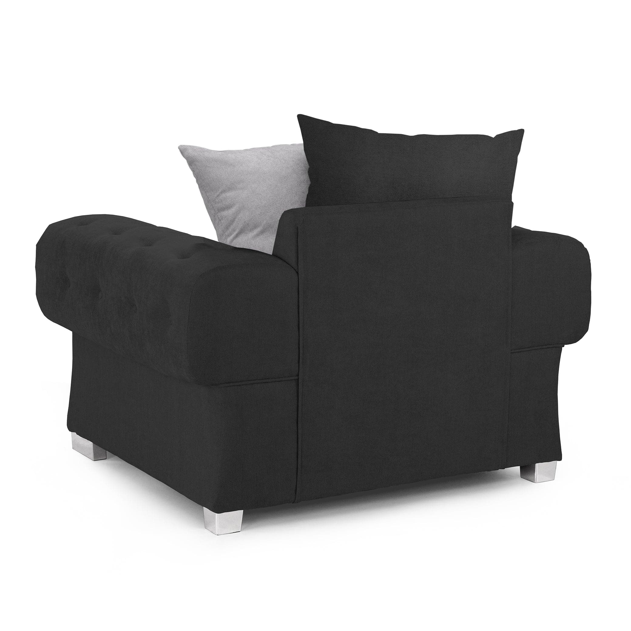 Jude Scatterback Sofa Black Armchair - back view (7026808455232)