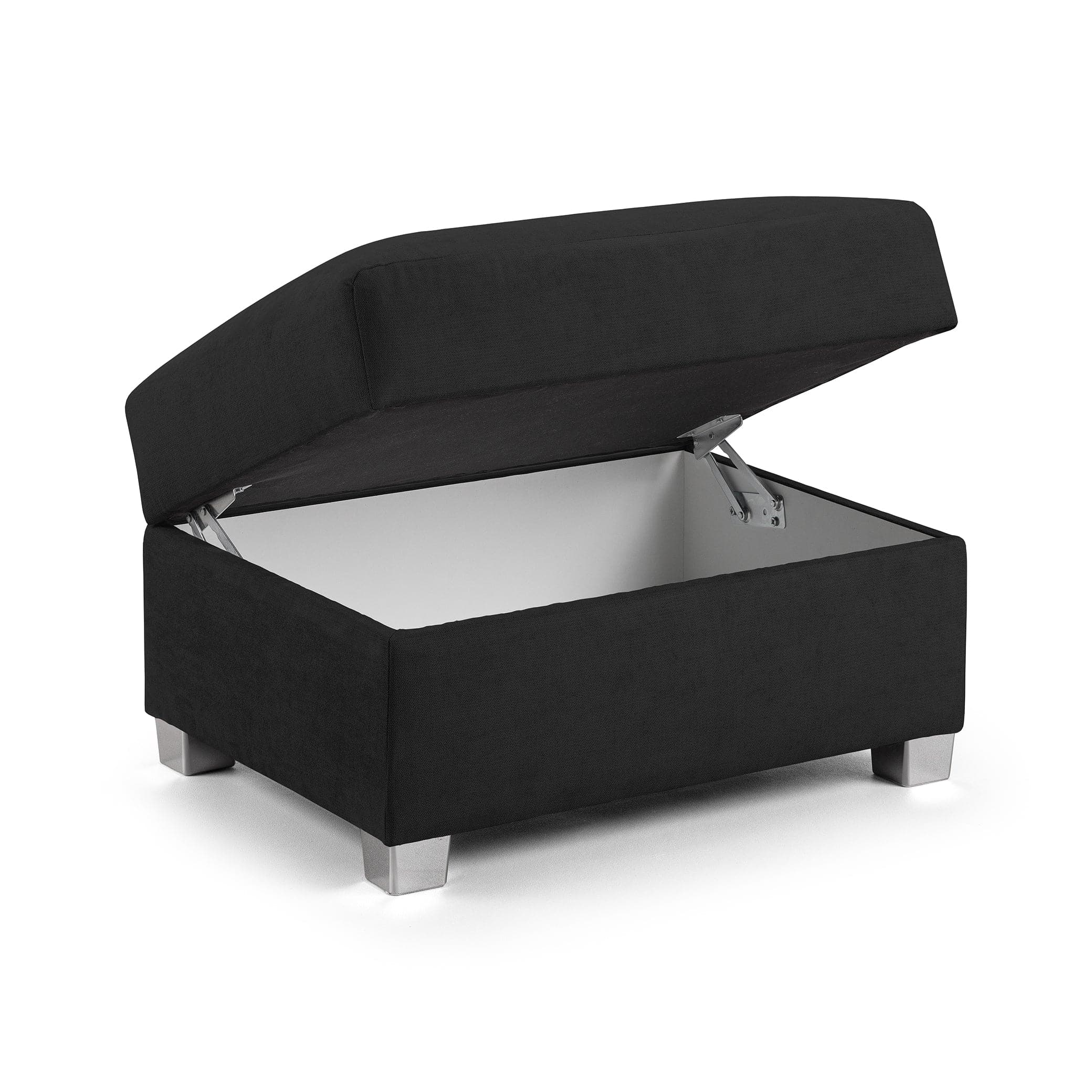 Jude Scatterback Sofa Black Footstool - storage view (7026808848448)