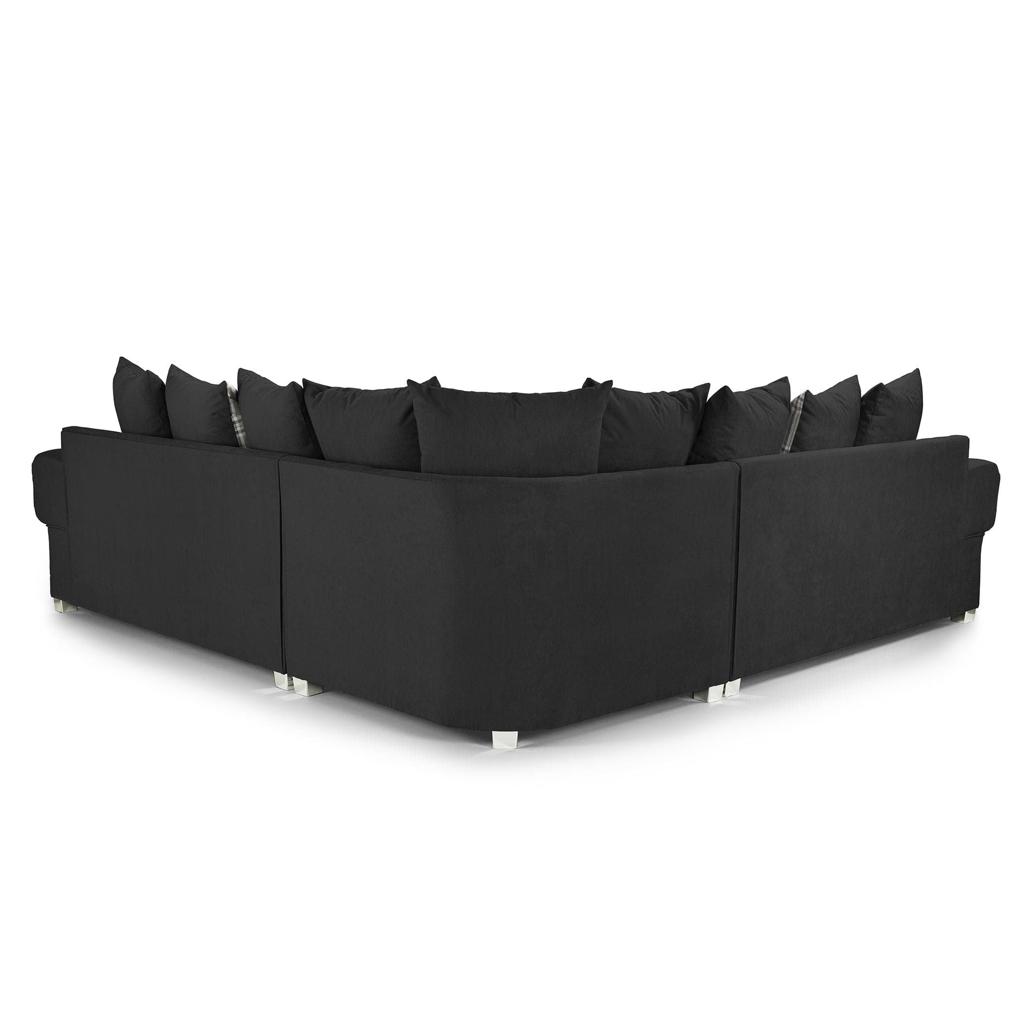 Jude Scatterback Sofa Black Large Corner - back view (7026807177280)
